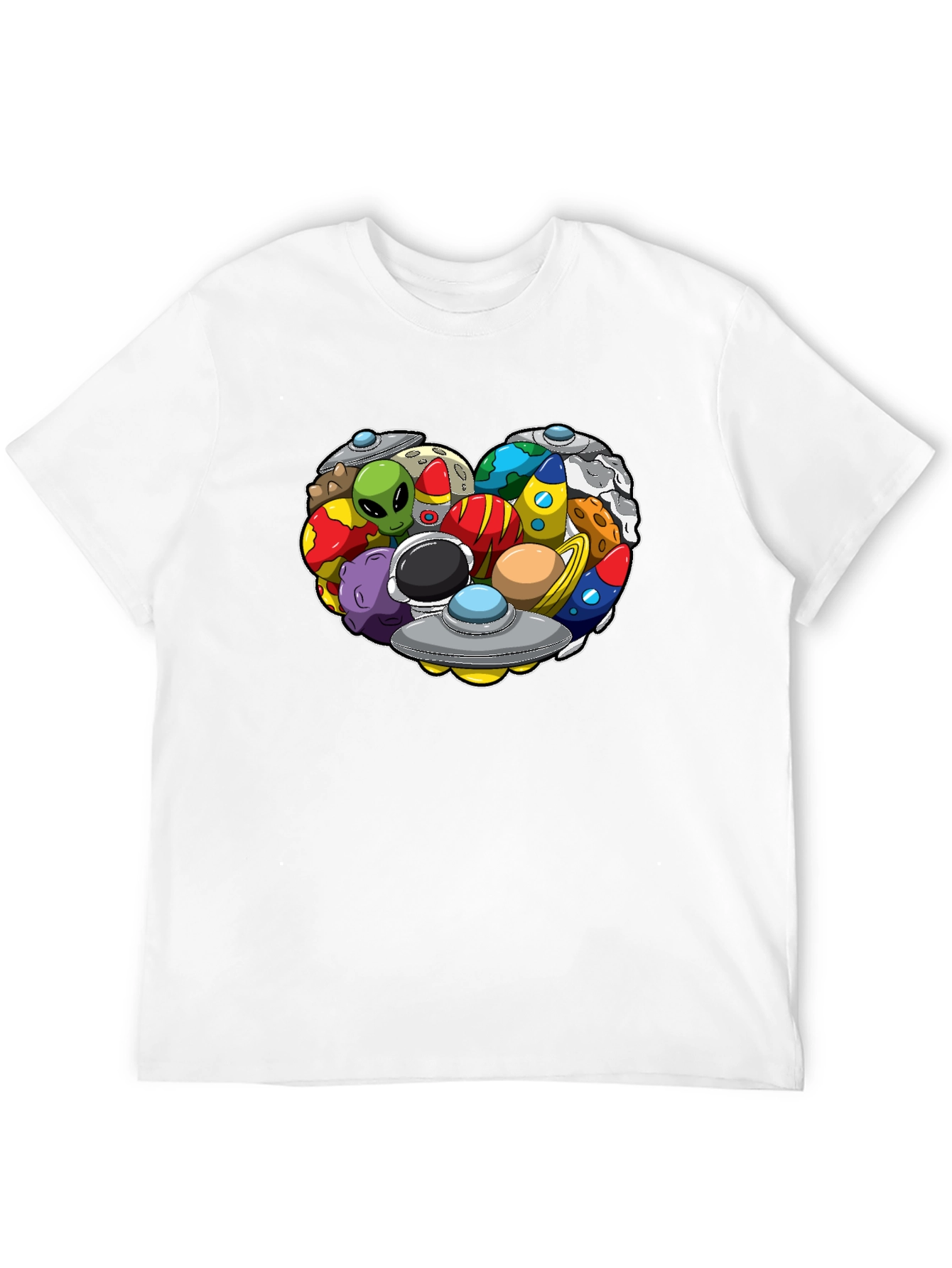 Black Space Love T-Shirt view 12