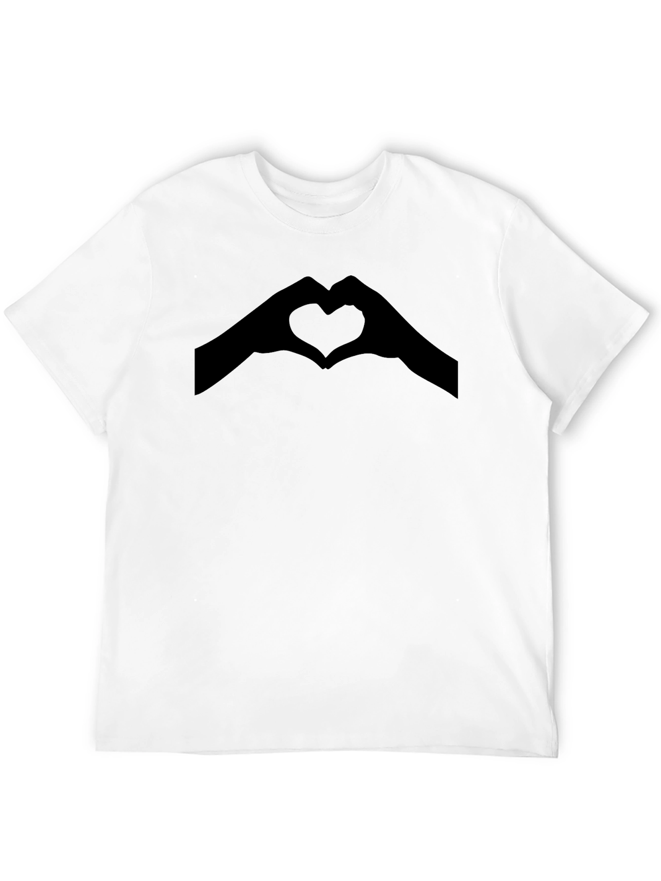 Black Heart Hands Graphic Black T-Shirt view 12