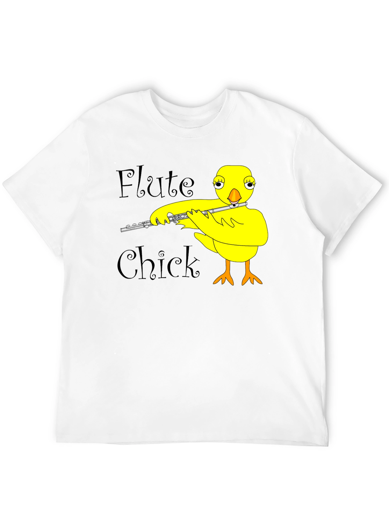 Black Flute Chick Black T-Shirt view 12