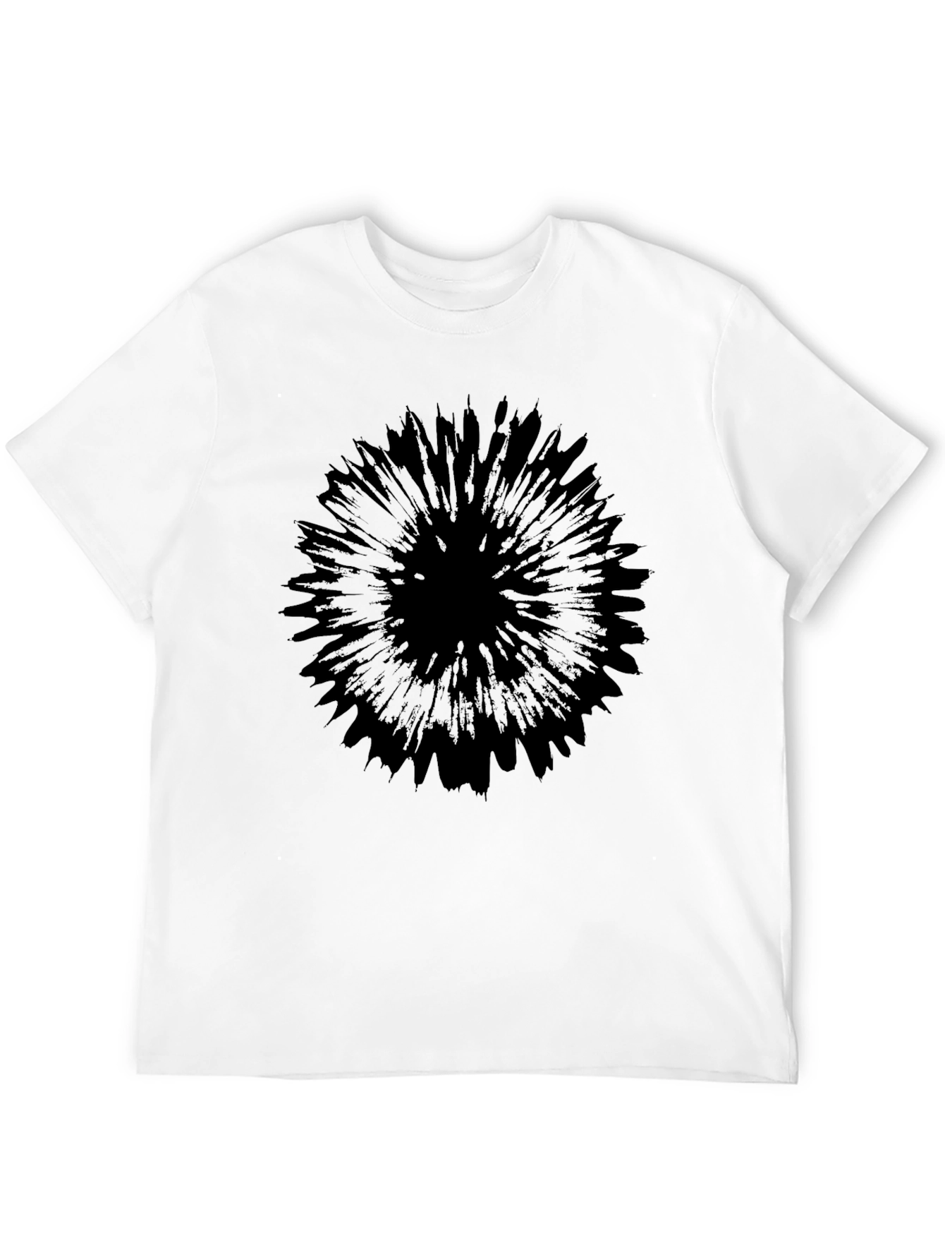 Black Black Graphic Tee - Abstract Burst Design view 12