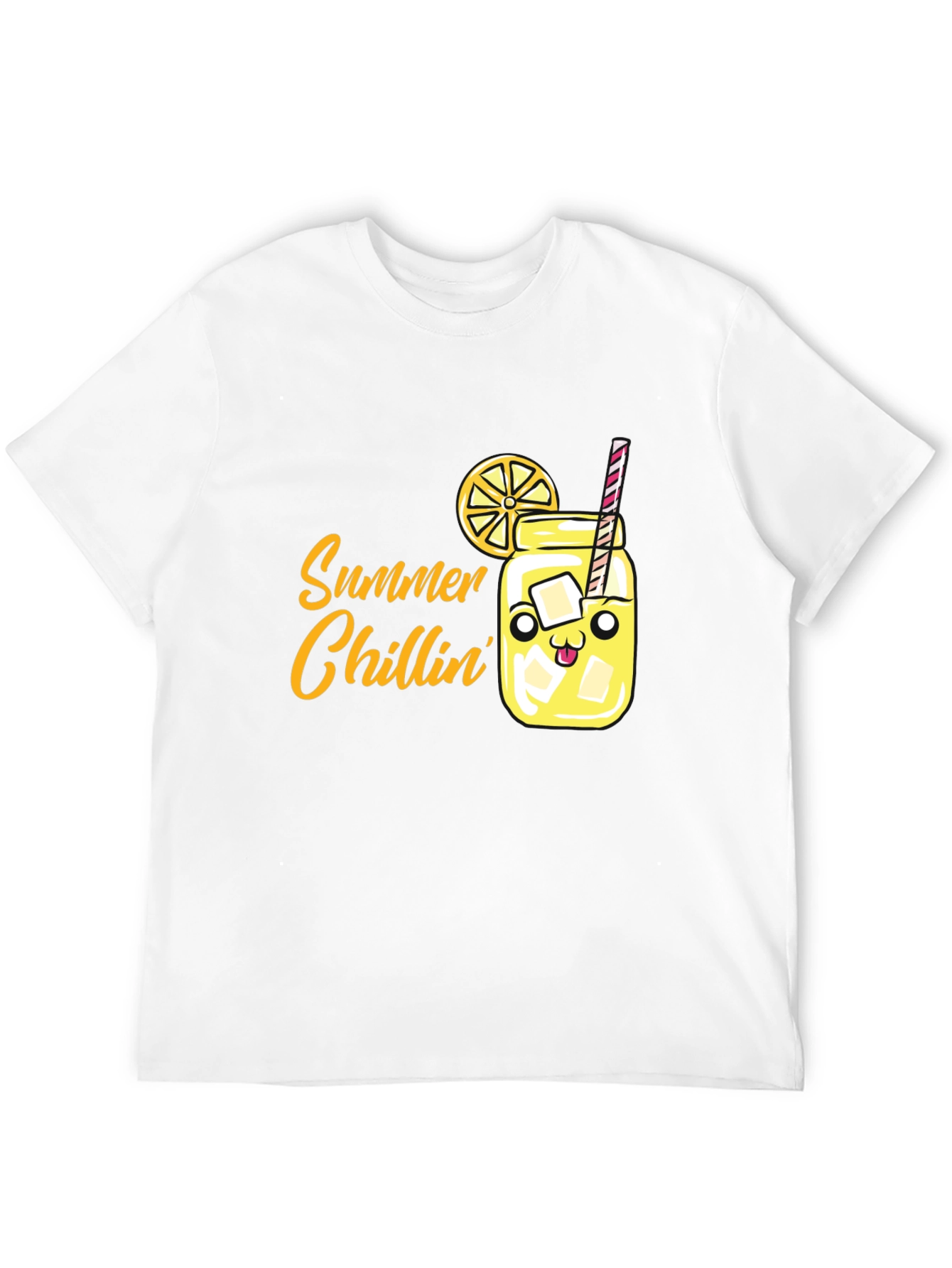 Black Summer Chillin' Graphic Tee - Cute Cartoon Lemonade Shirt view 12