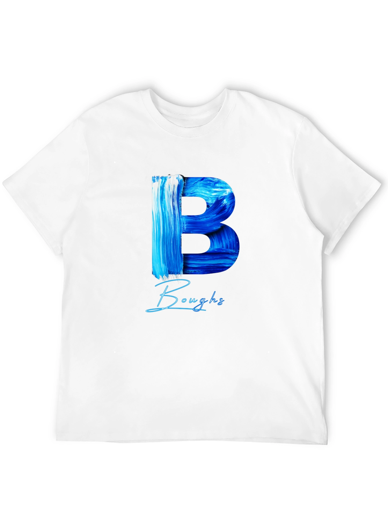 Black "Boughs" Letter B Brushstroke Graphic Tee - Black view 12