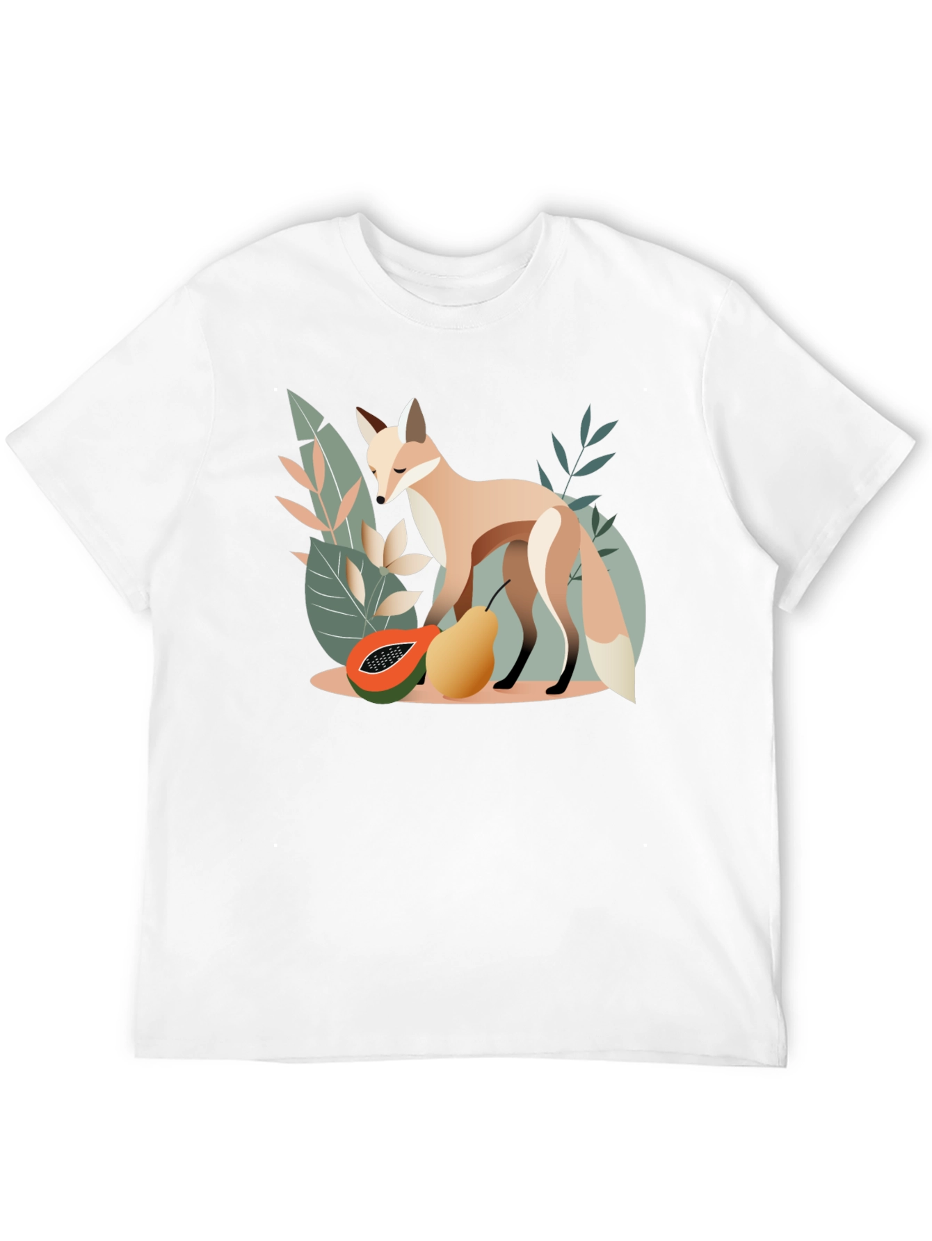 Black Fox and Fruit Graphic Tee view 12