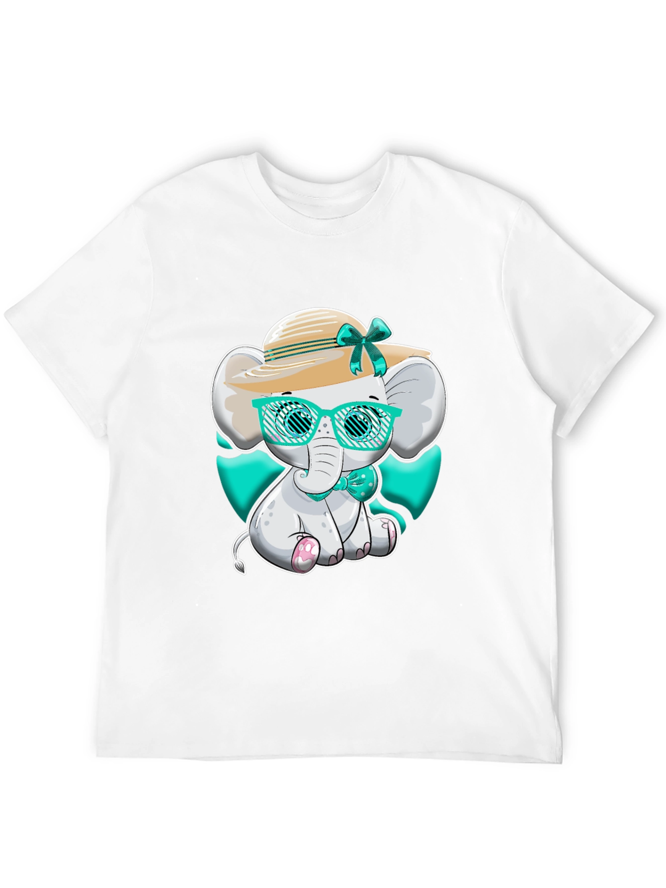 Black Elephant T-Shirt Cute Cartoon Style view 12