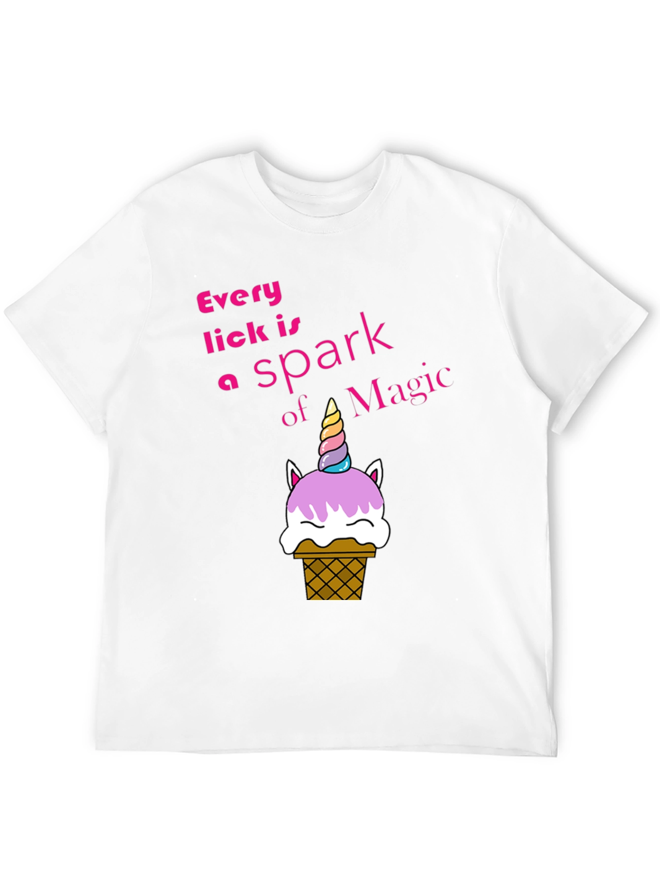 Black Unicorn Ice Cream T-Shirt - Every Lick is Magic! view 12