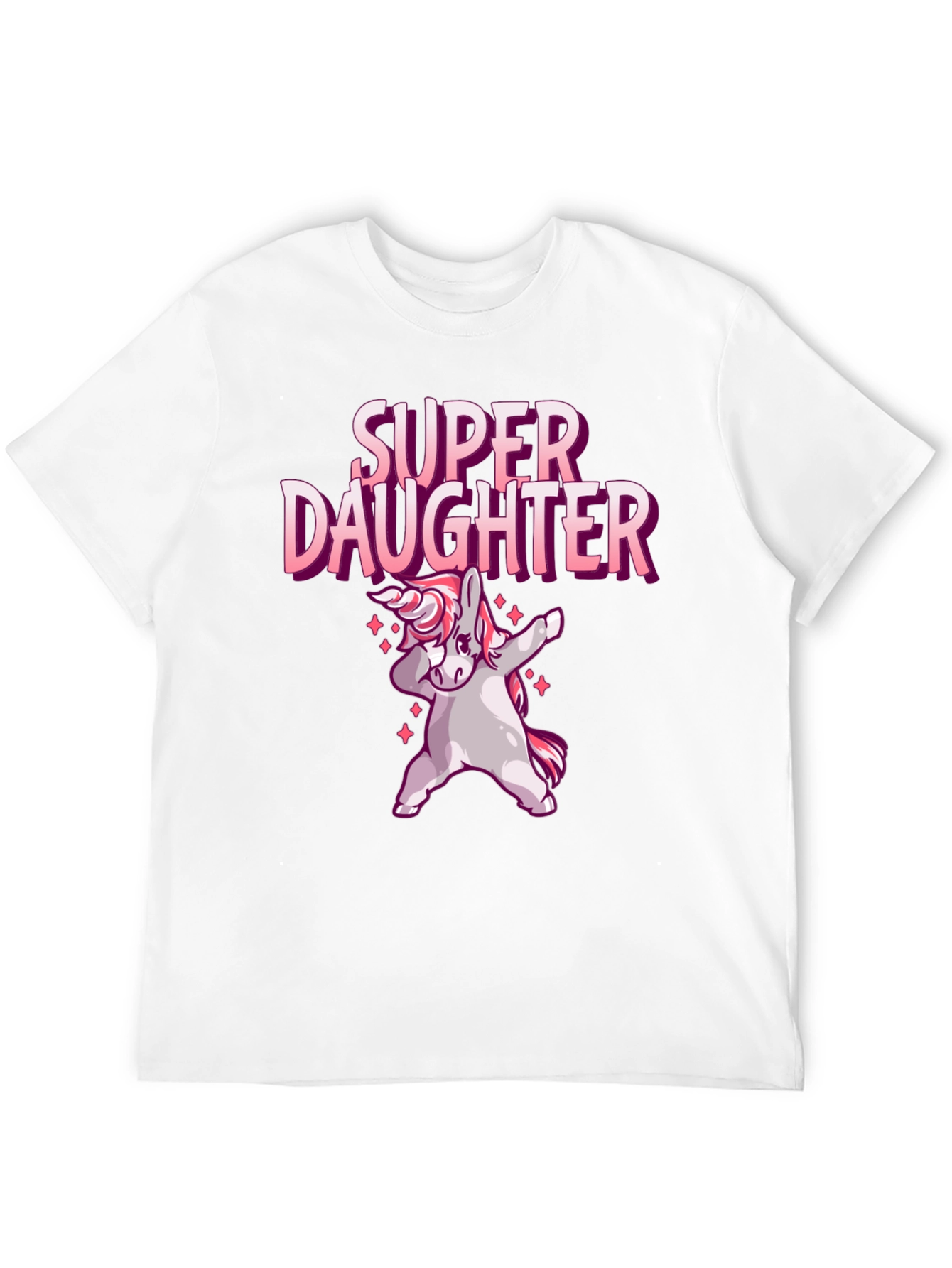 Black Super Daughter Unicorn Dab T-Shirt view 12