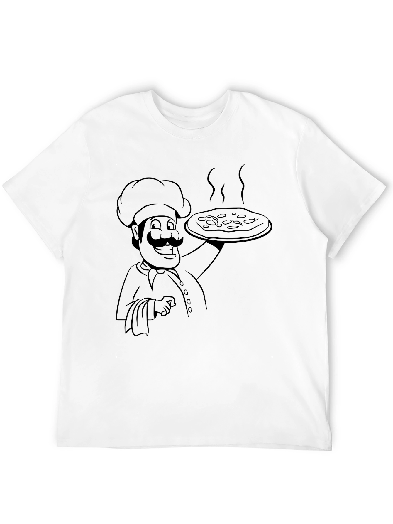 Black Chef Pizza T-Shirt - Delicious Style view 12