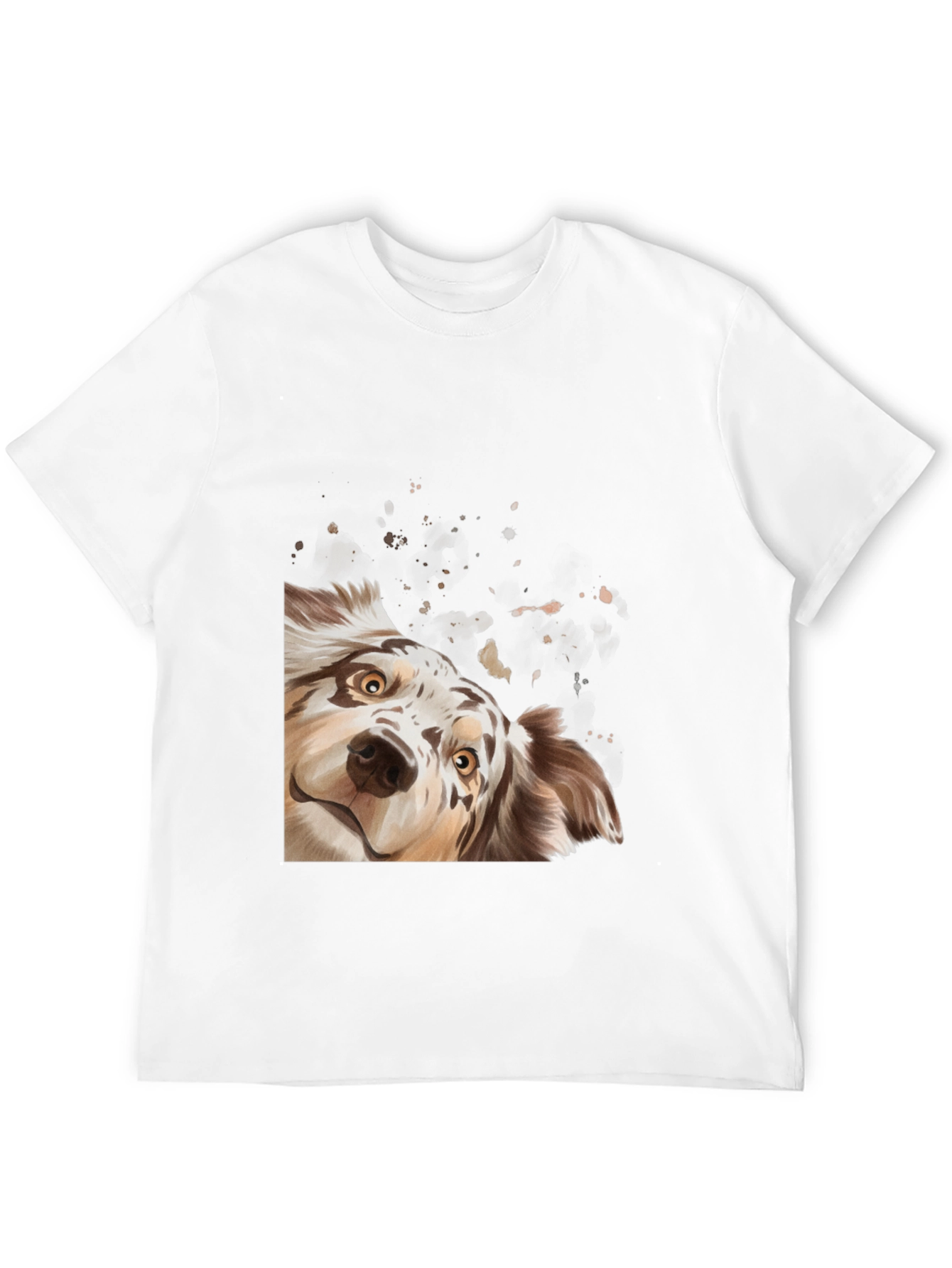 Black Cute Dog Graphic Black T-Shirt view 12