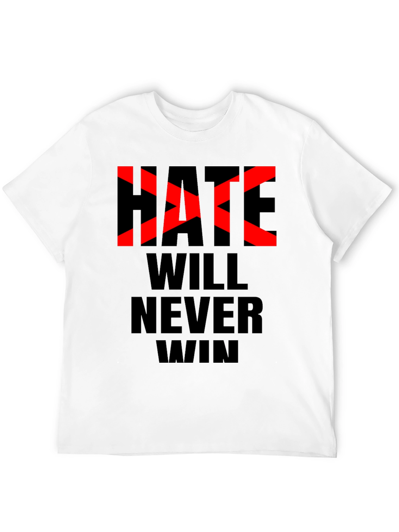Black Hate Will Never Win Graphic Tee - Black view 12