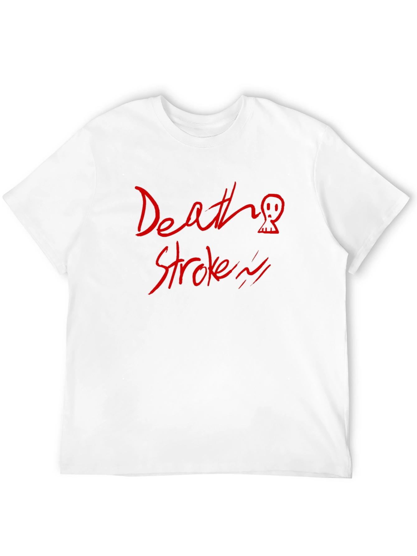 Black Death Stroke Graphic Print Black T-Shirt view 12