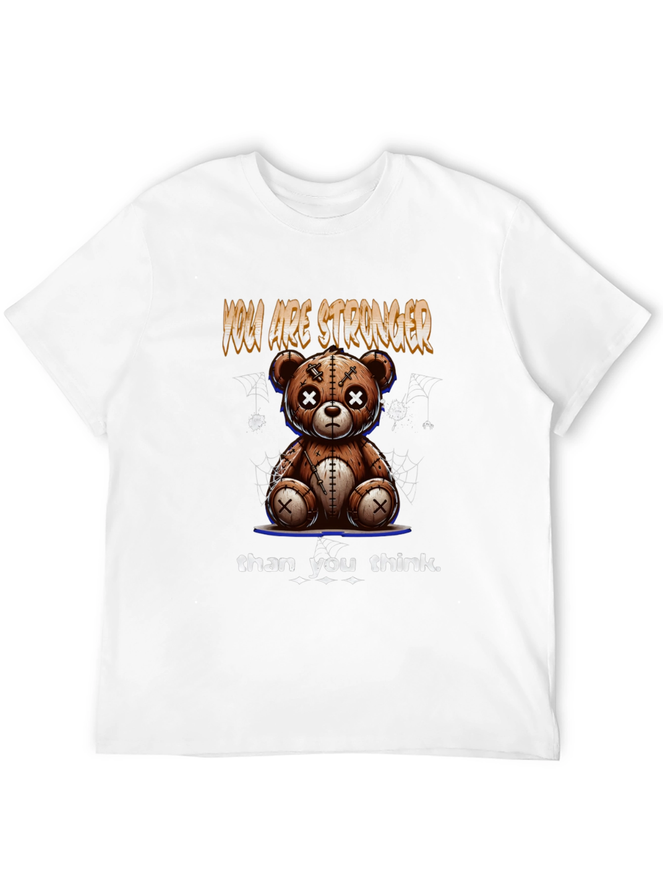 Black Motivational Teddy Bear Graphic Tee view 12