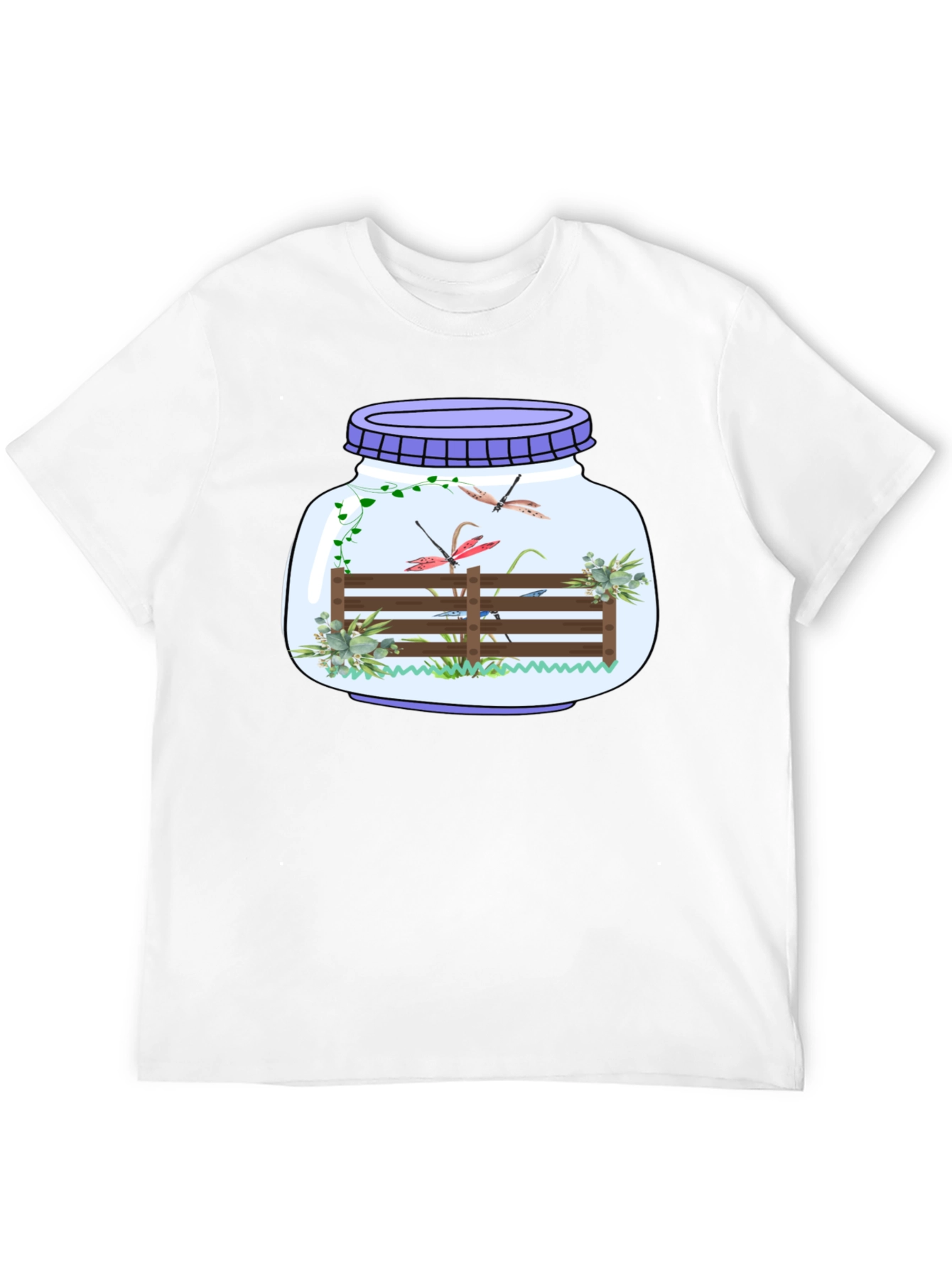Black Dragonfly Terrarium Graphic Tee view 12