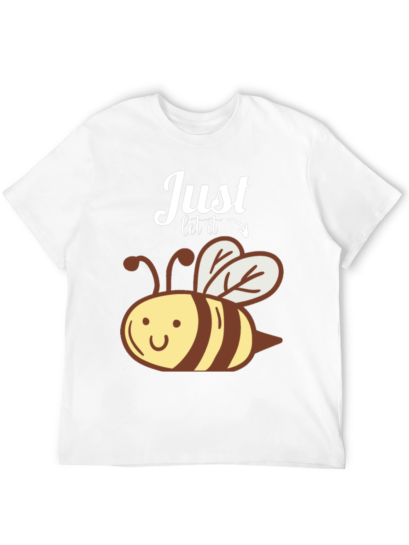 Black Just Let It Bee Funny Graphic T-Shirt view 12