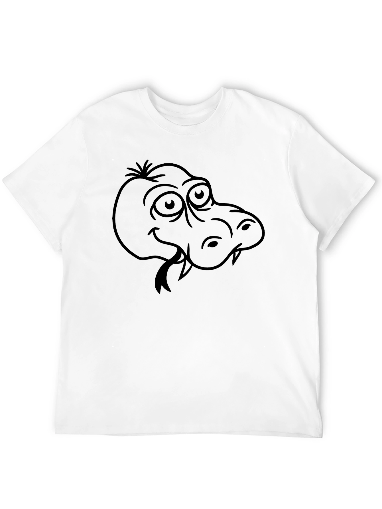 Black Cartoon Crocodile Graphic T-Shirt view 12