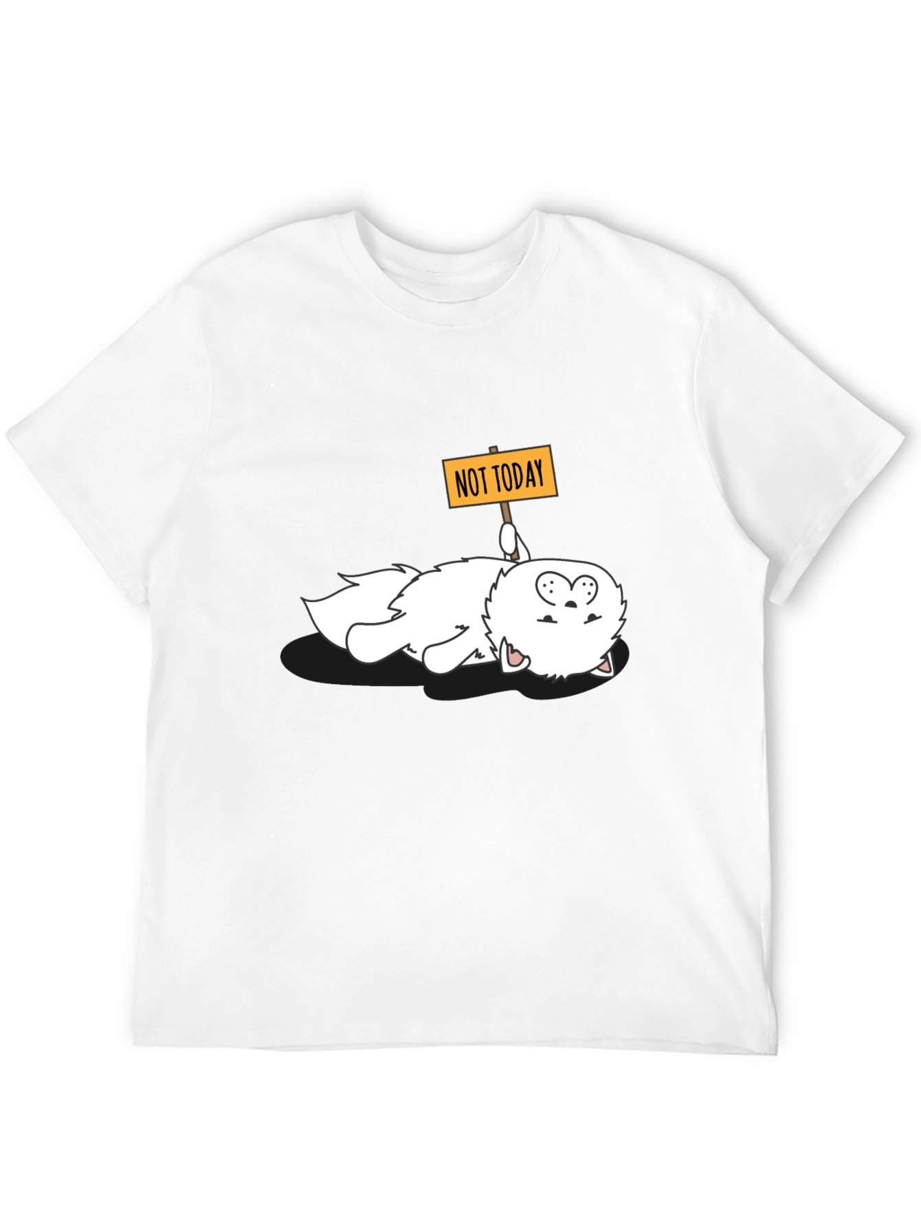 Black Funny 'Not Today' Cat Graphic Tee view 12