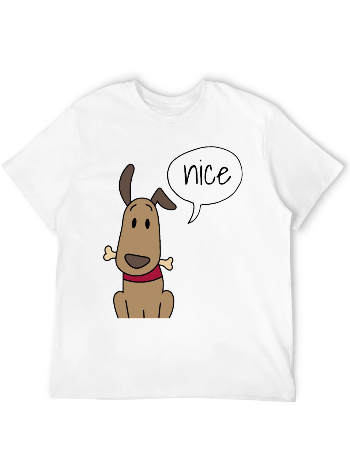 Black Nice Dog Graphic Tee - Black Casual T-Shirt view 12