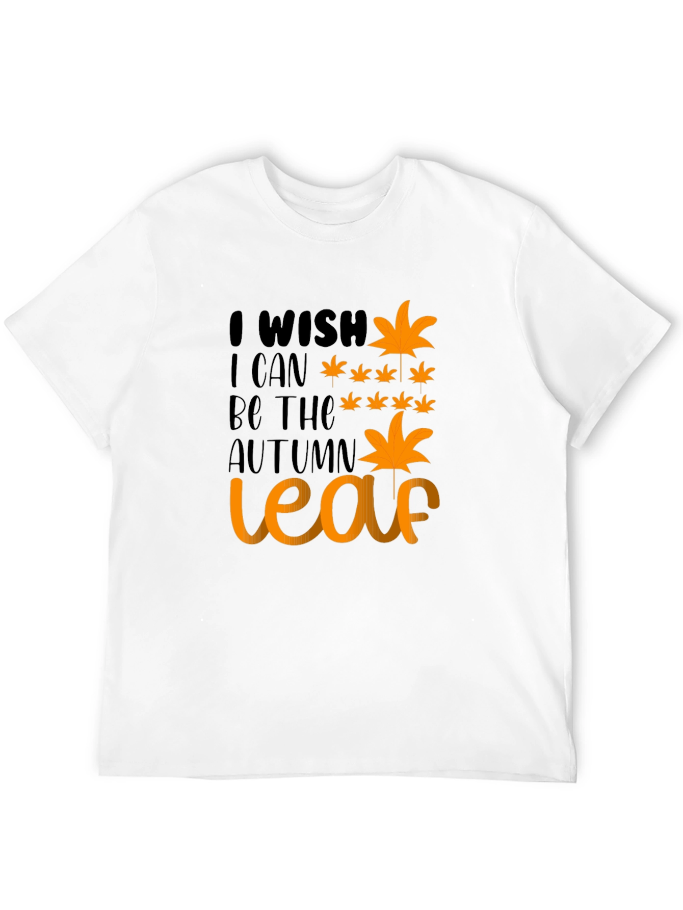 Black Autumn Leaf Wish Graphic Tee - Black view 12