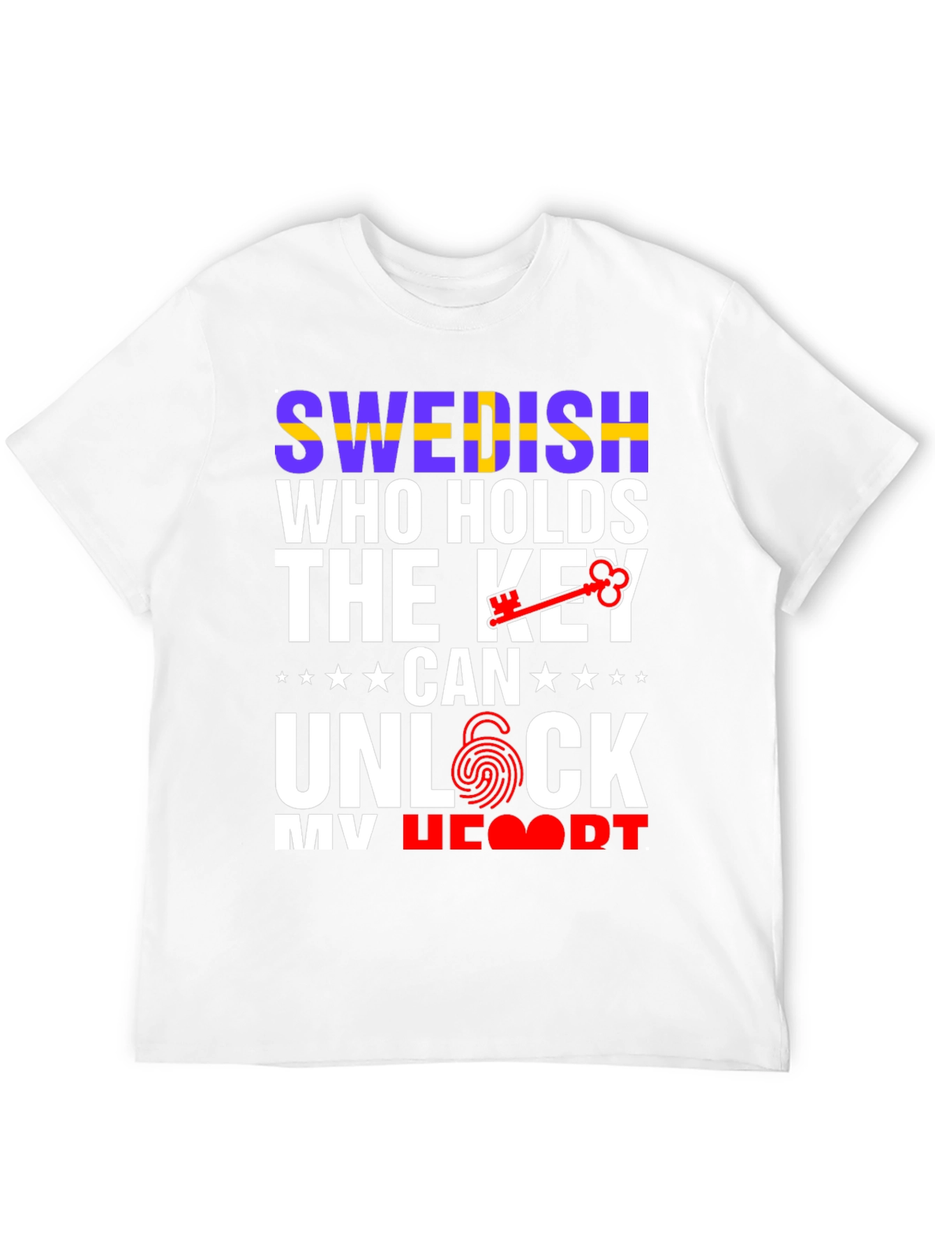 Black Swedish Key to My Heart T-Shirt view 12