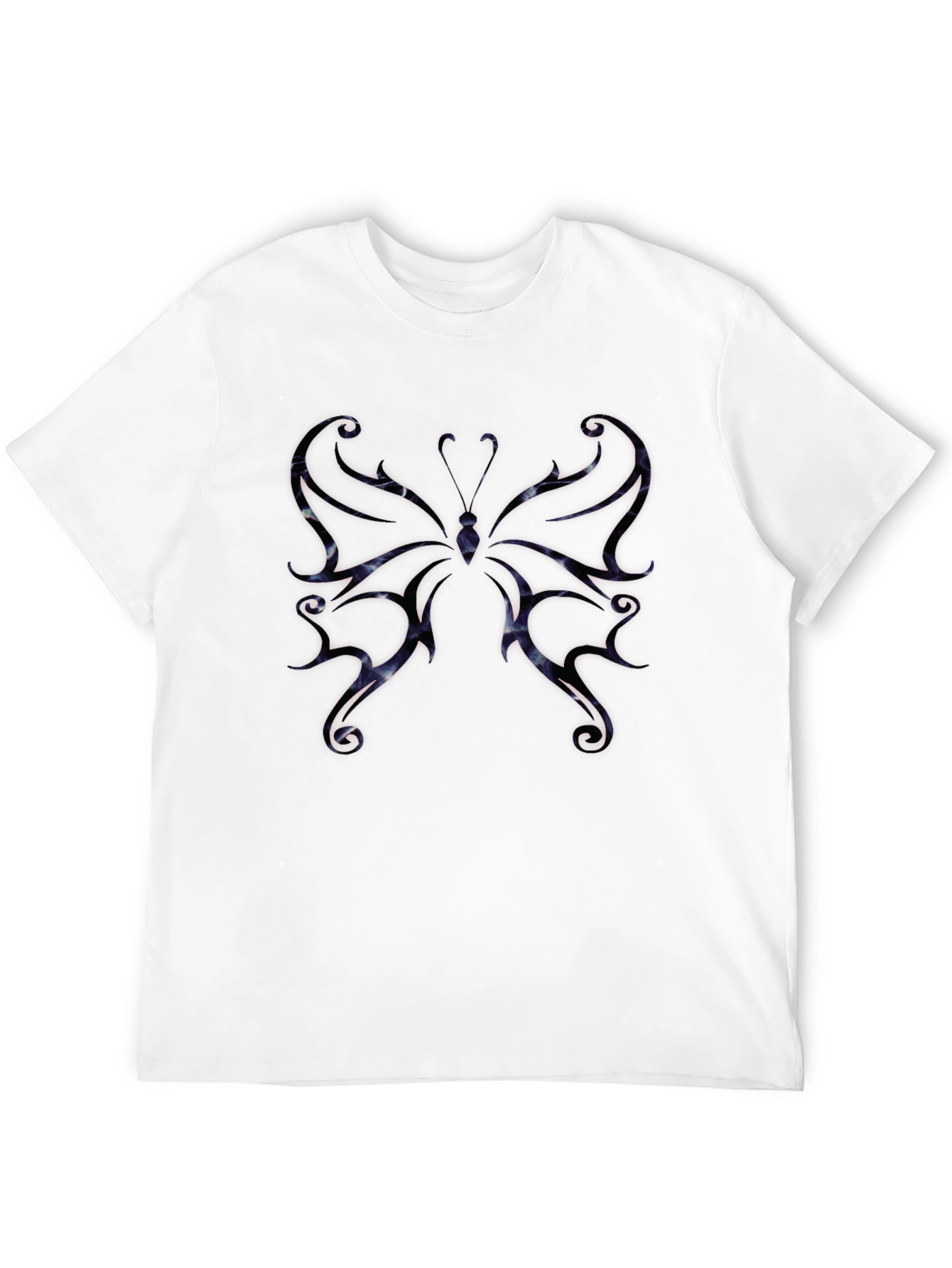 Black Butterfly Graphic Tee - Black Cotton Blend view 12