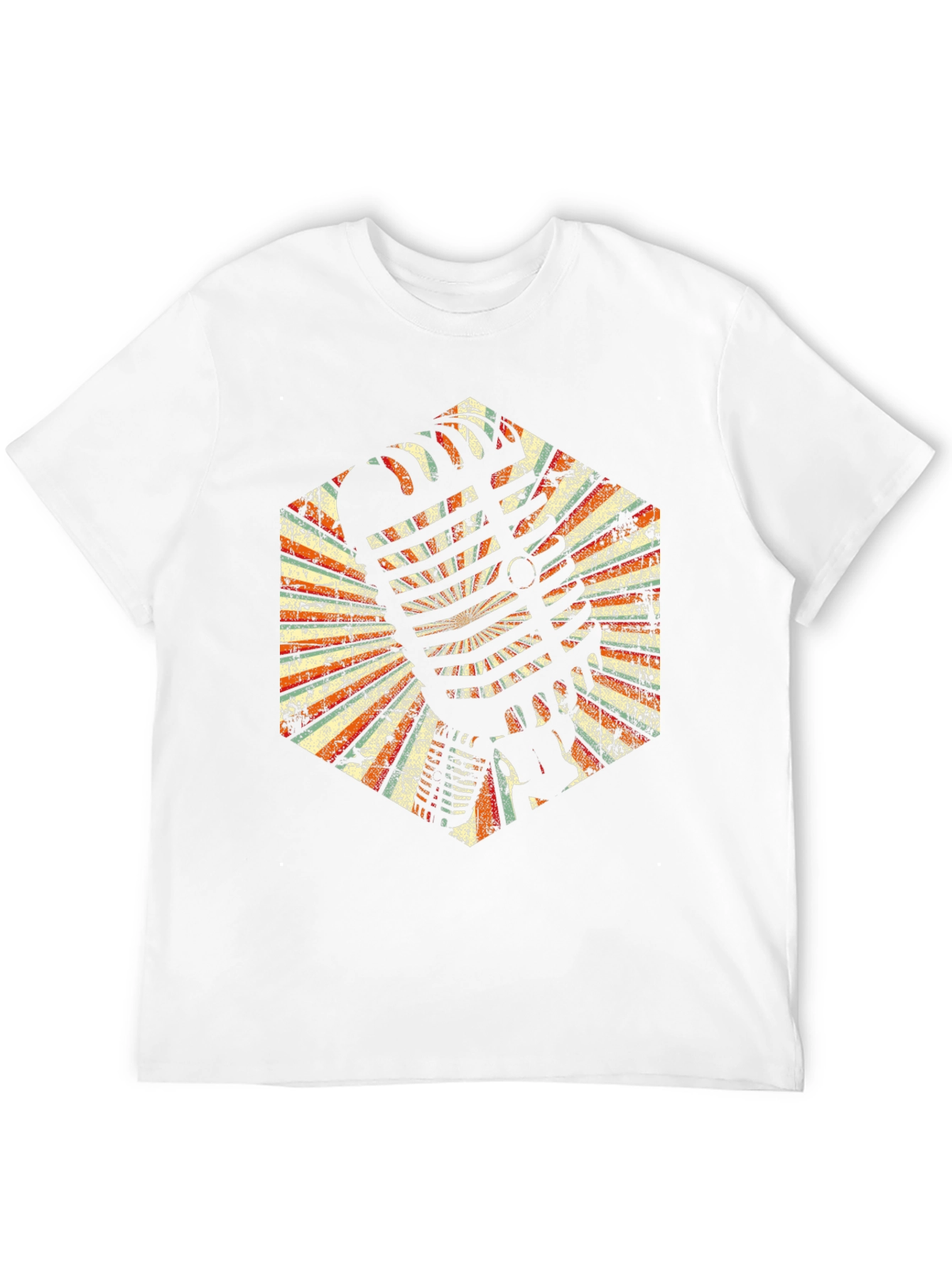 Black Vintage Microphone Graphic Tee - Retro Music Lover's Shirt view 12