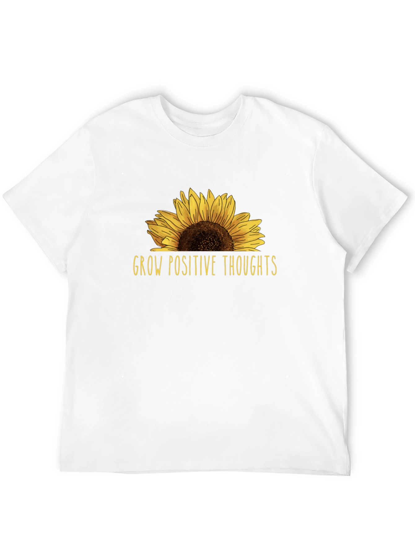 Black Grow Positive Thoughts Sunflower Graphic Tee view 12