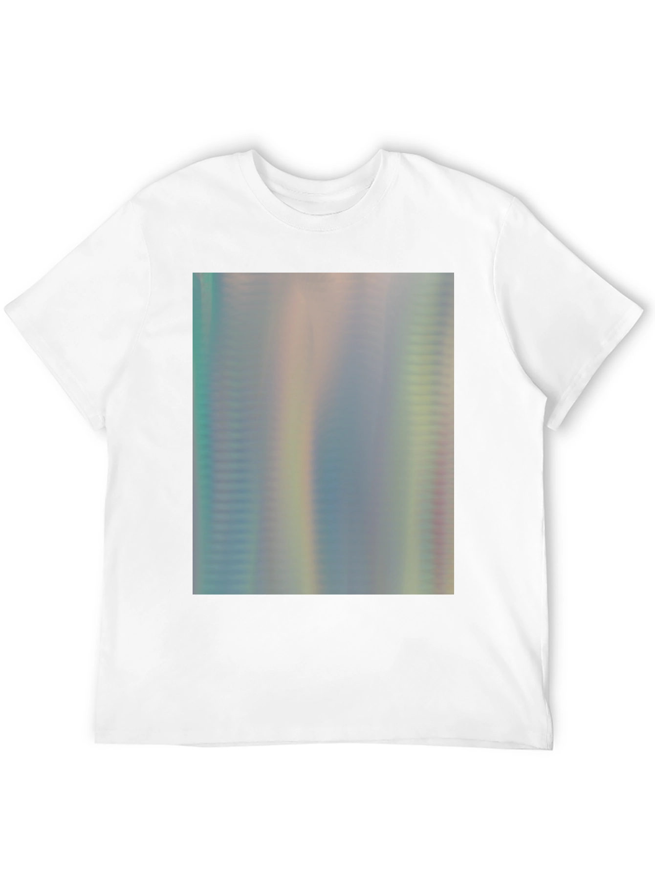 Black Iridescent Shimmer Tee - Abstract Pattern Soft Cotton T-Shirt view 12