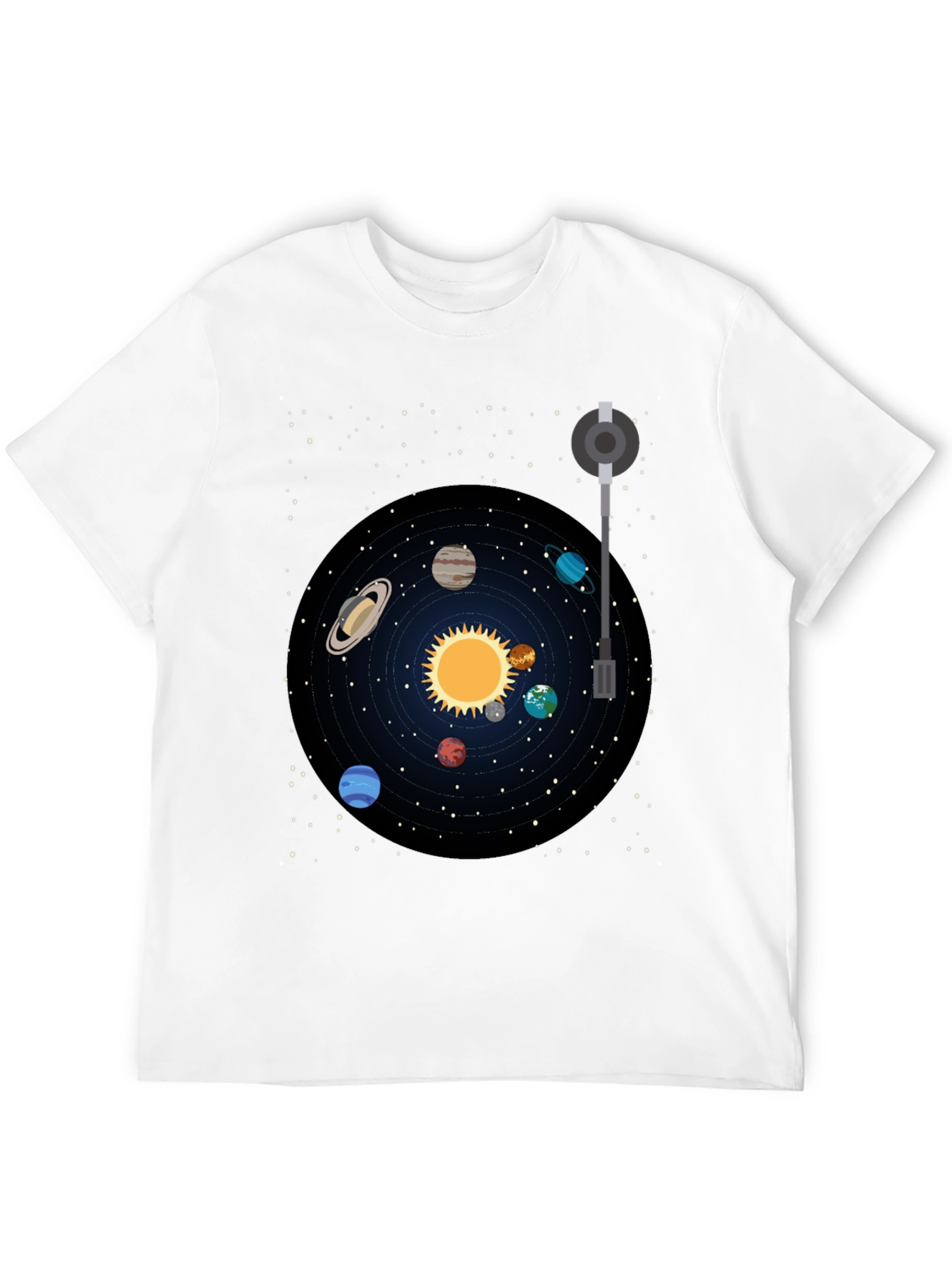 Black Planetary System Graphic Tee view 12