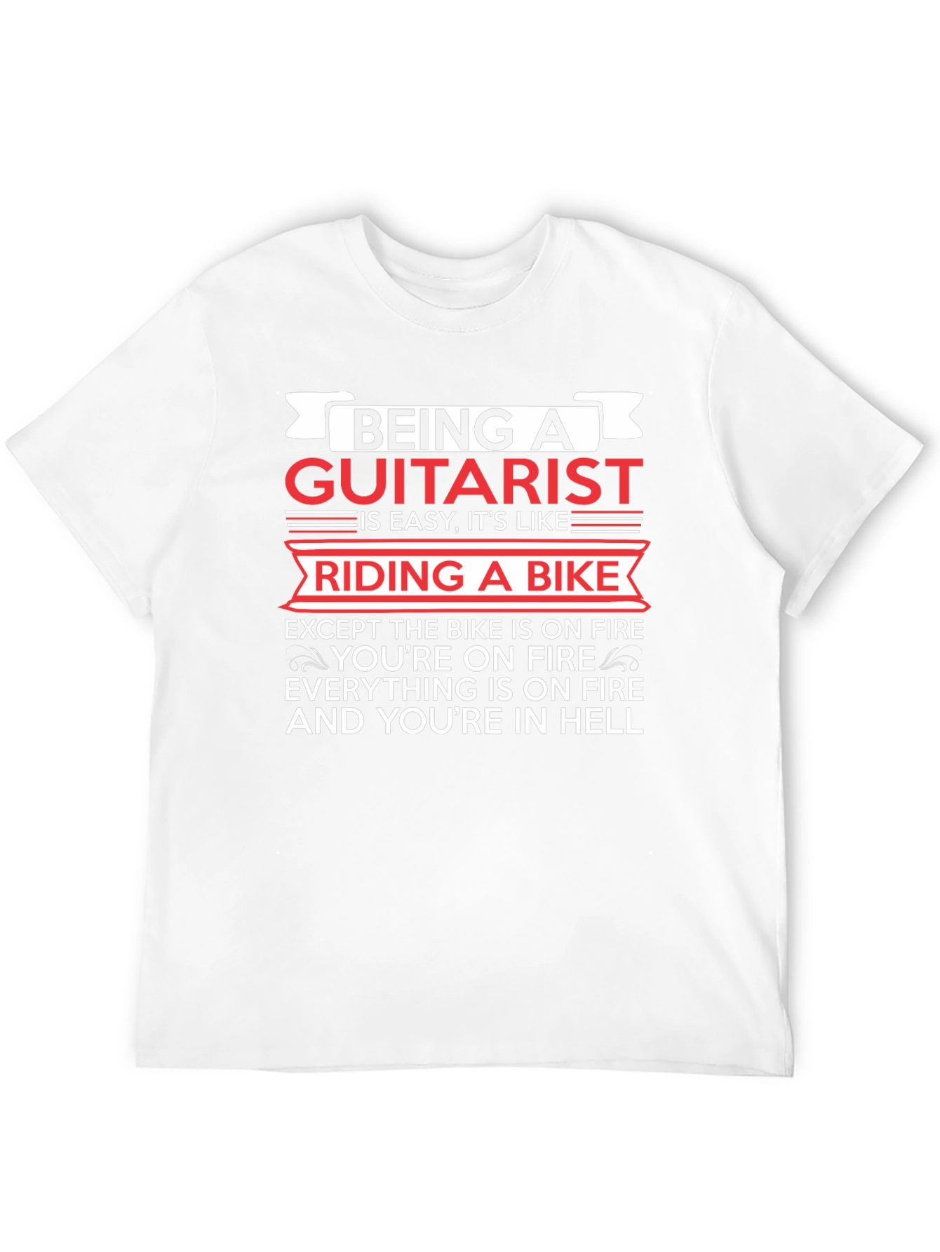 Black Being A Guitarist T-Shirt - Humorous Musician Tee view 12