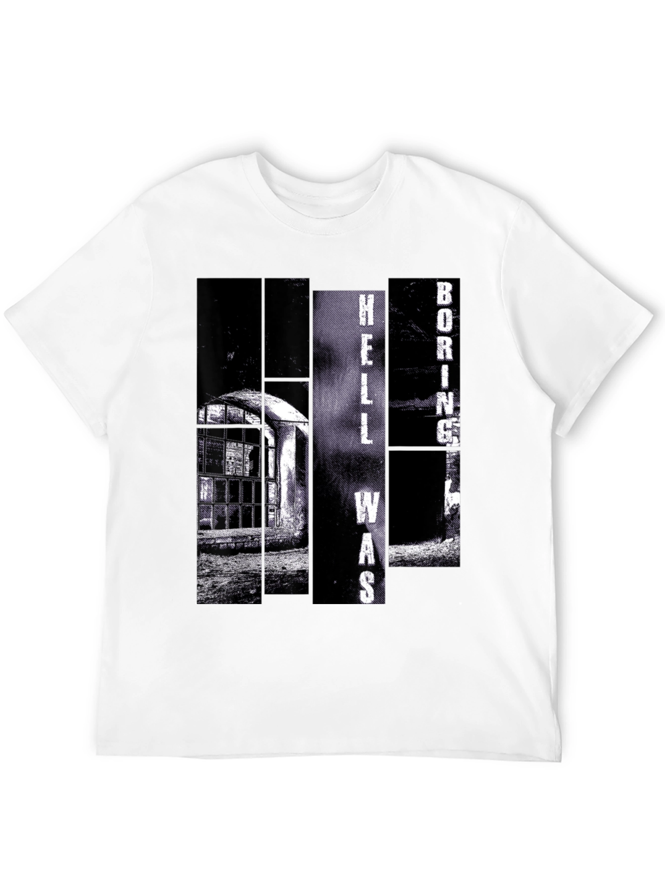 Black Hell Was Boring T-Shirt - Black view 12