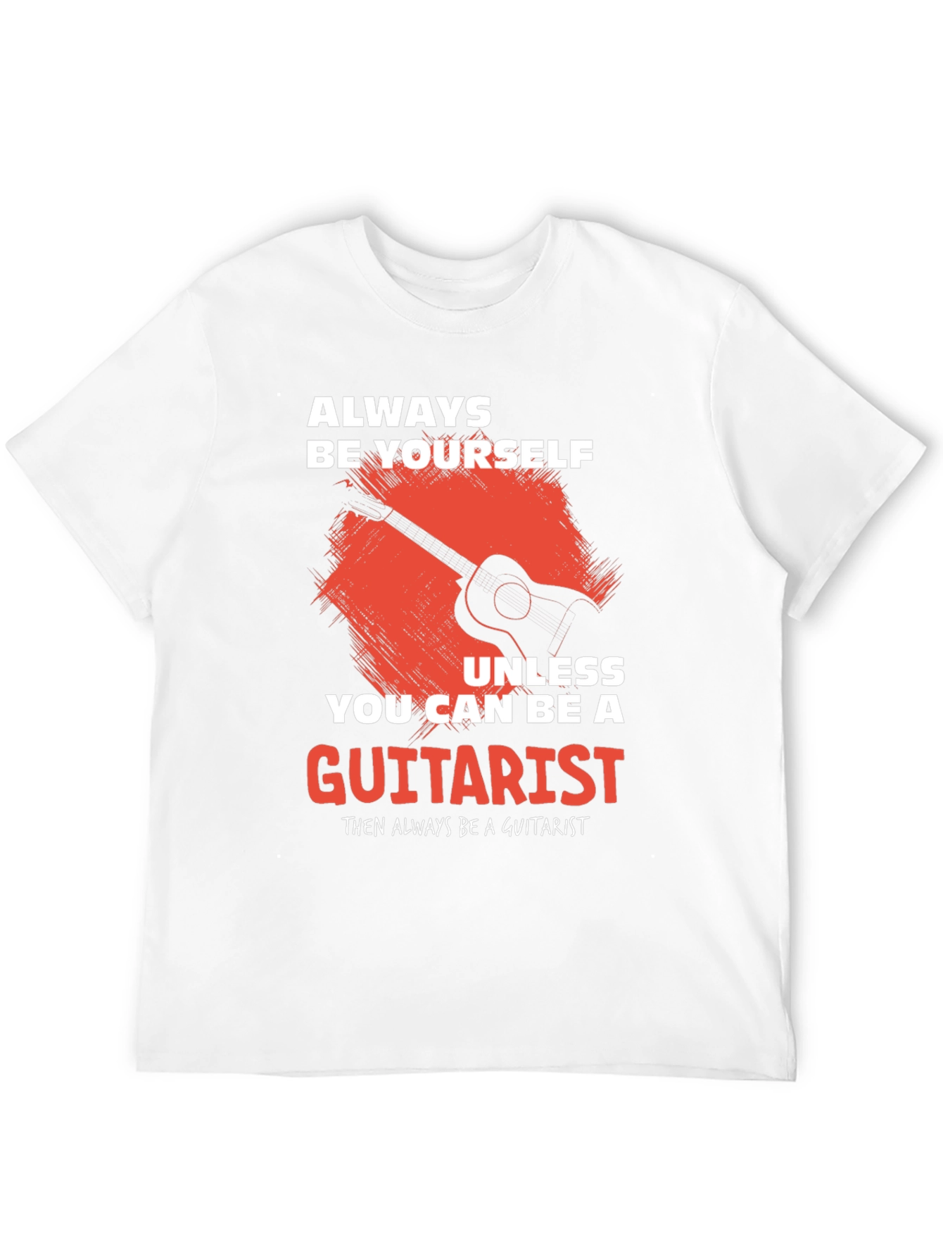 Black Guitarist Graphic Tee - Musician's Humor T-Shirt view 12
