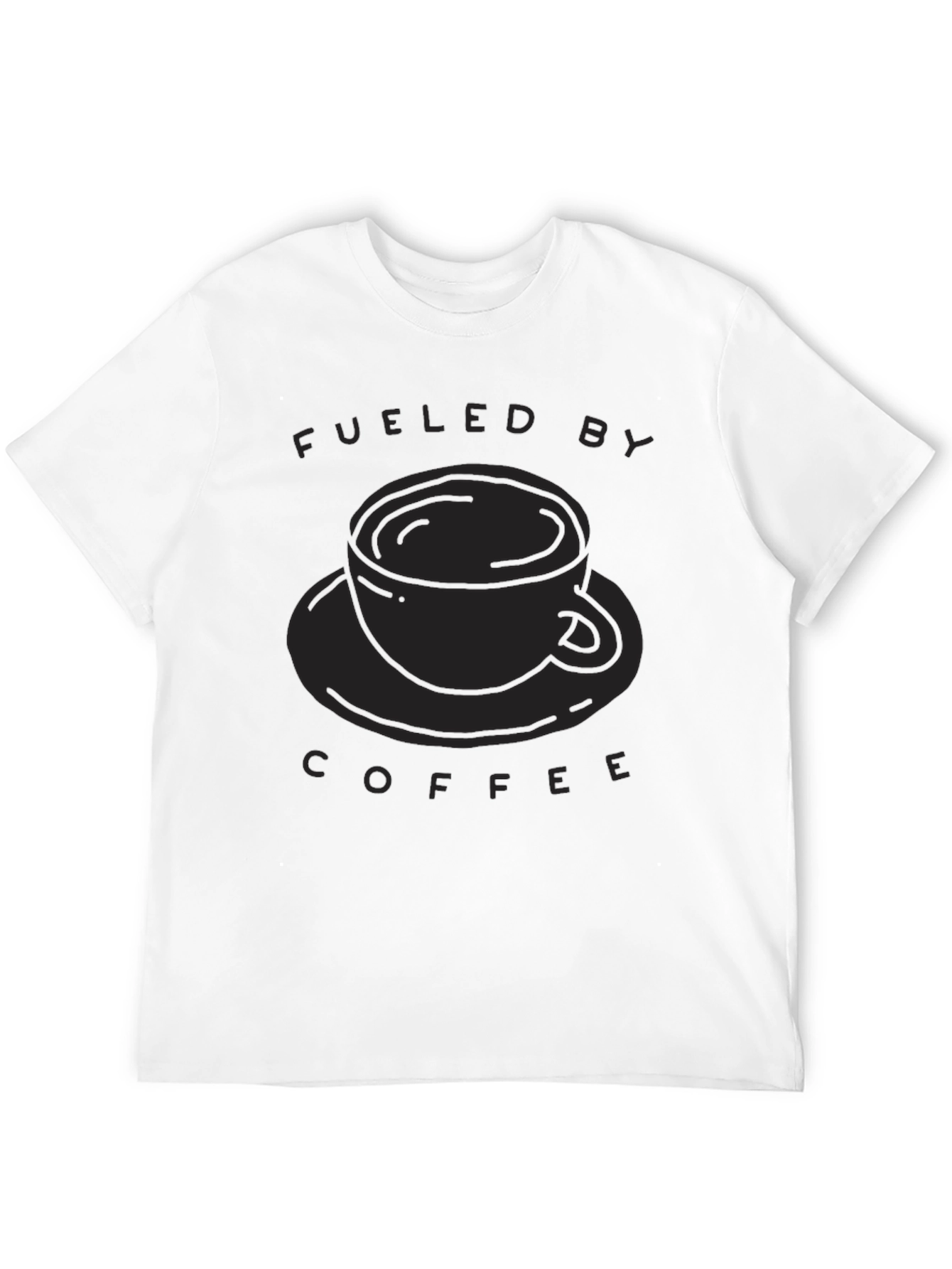Black Fueled By Coffee T-Shirt - Black view 12