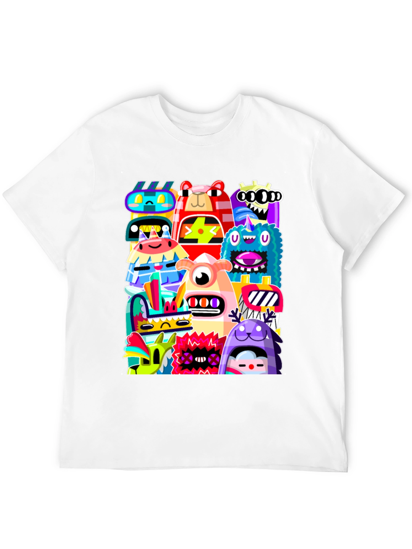 Black Monster Mash Graphic Tee - Funky Black T-Shirt view 12