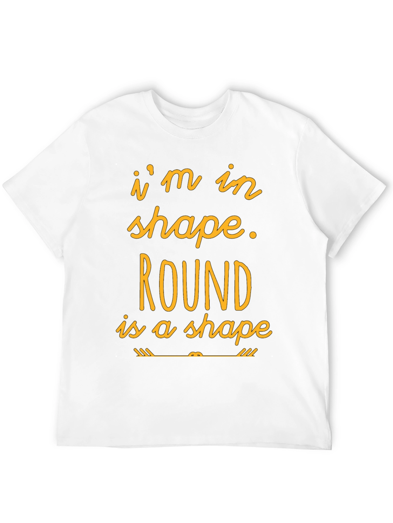 Black Funny 'Round is a Shape' Graphic T-Shirt view 12