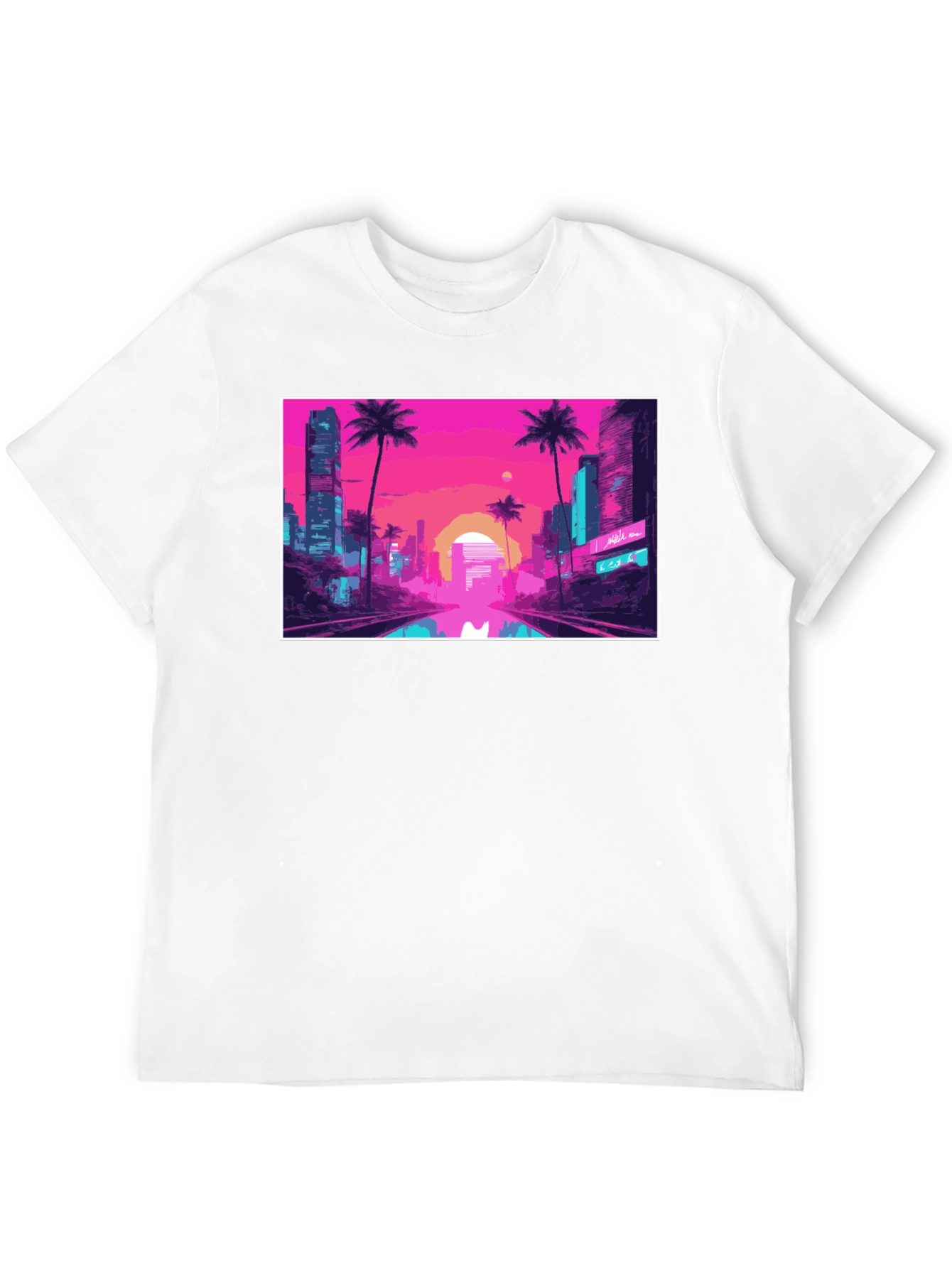 Black Vaporwave City T-Shirt - Retro Aesthetic Tee view 12