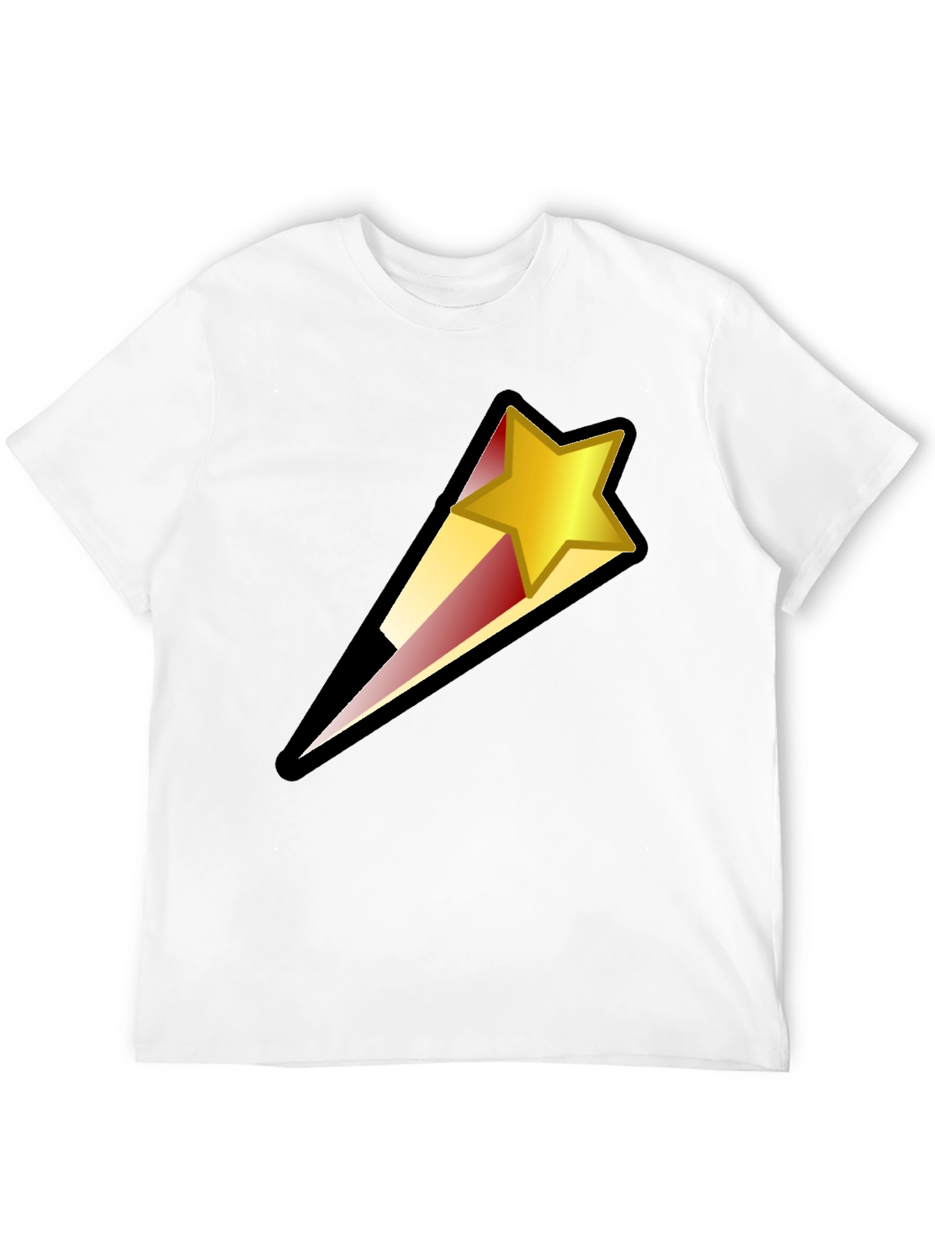 Black Shooting Star Graphic Black T-Shirt view 12