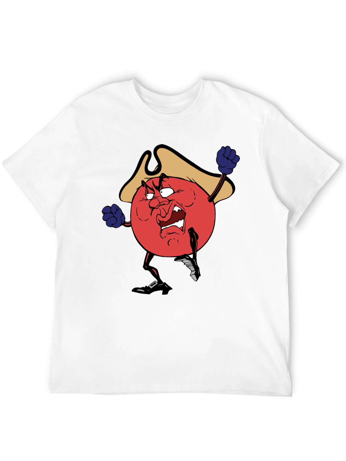 Black Angry Pirate Tomato T-Shirt - Black view 12