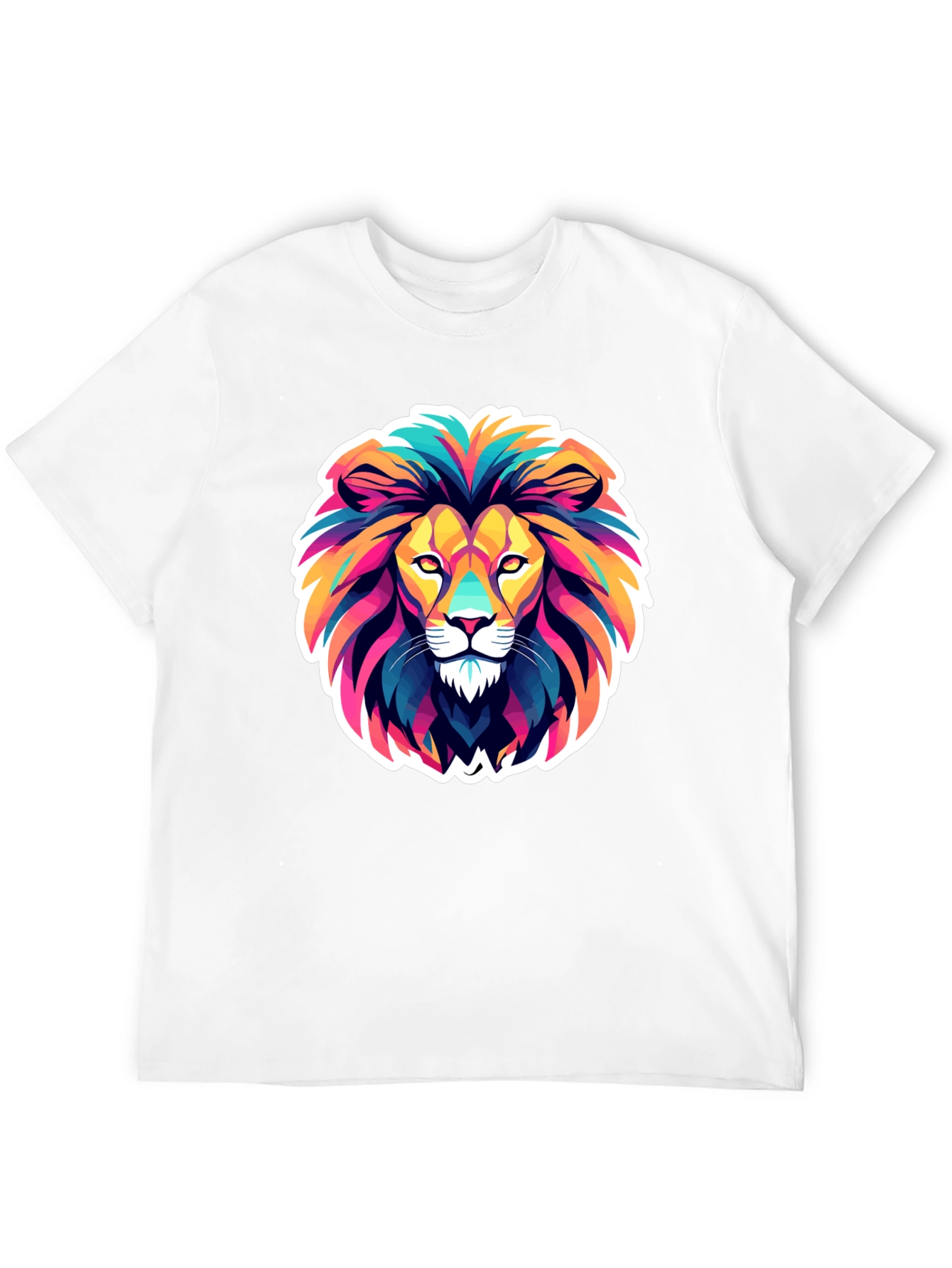 Black Vibrant Lion Graphic Tee - Bold & Stylish view 12