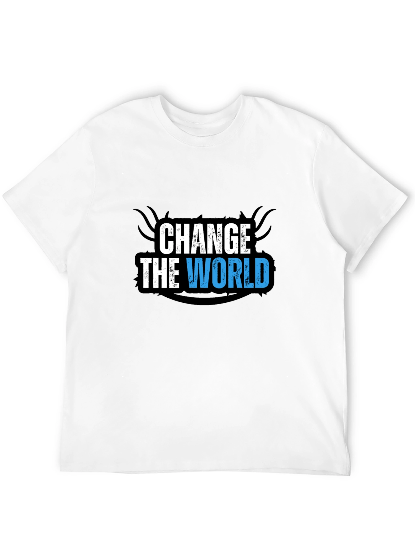 Black Change the World Graphic Black T-Shirt view 12