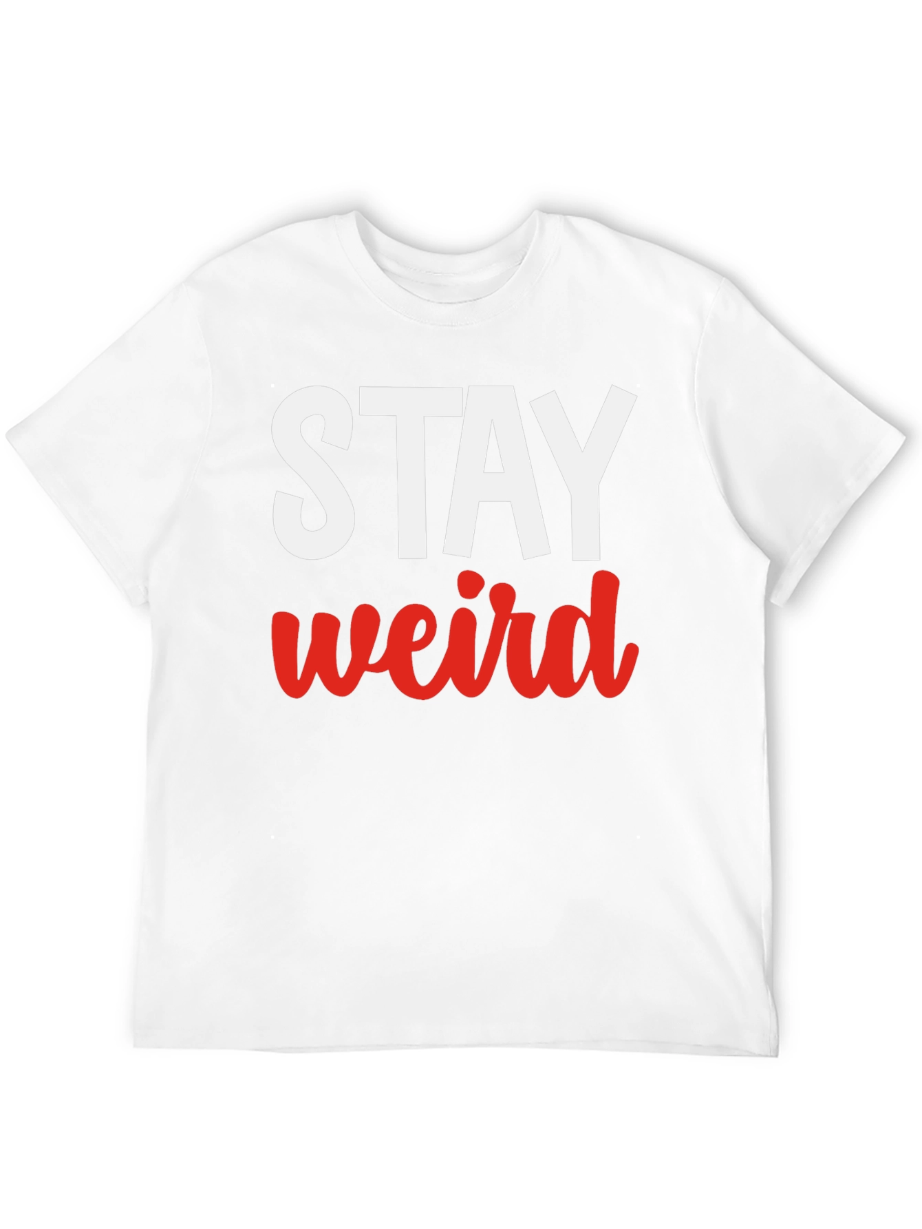 Black Stay Weird Graphic Tee - Black Casual T-Shirt view 12