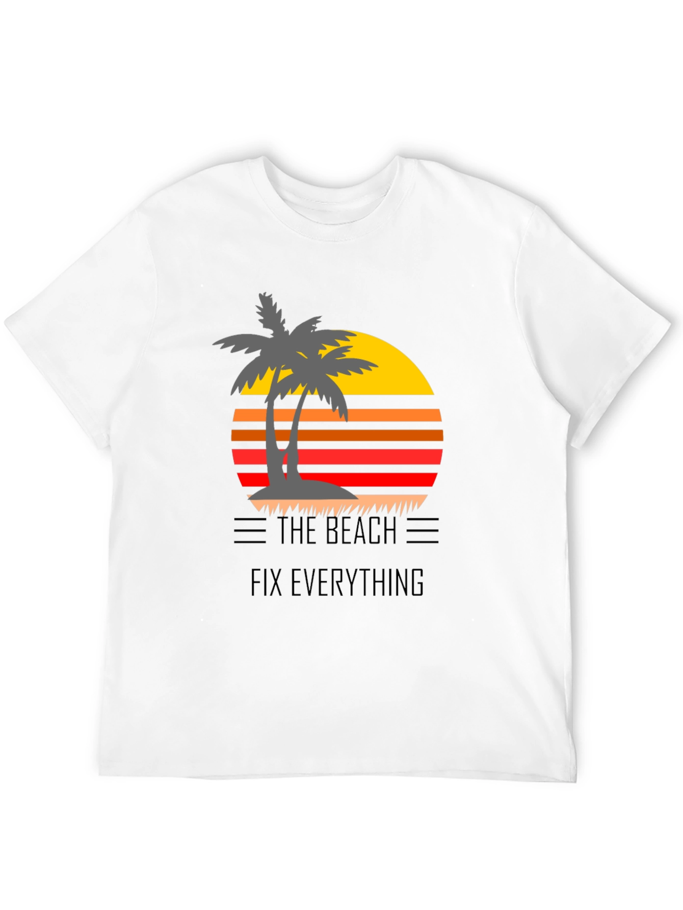 Black The Beach Fixes Everything Graphic Tee view 12