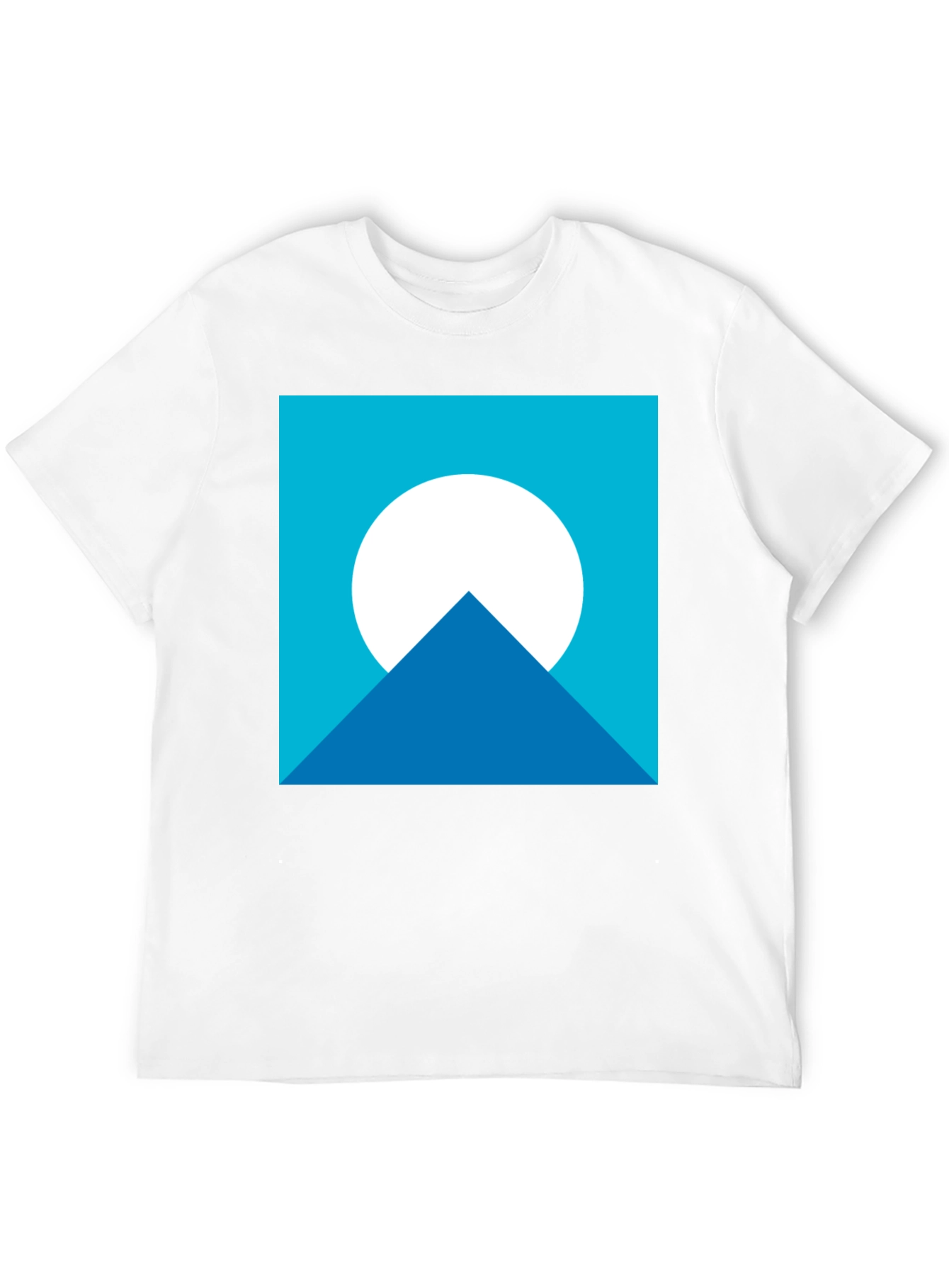 Black Geometric Mountain Moon Graphic Tee - Black view 12