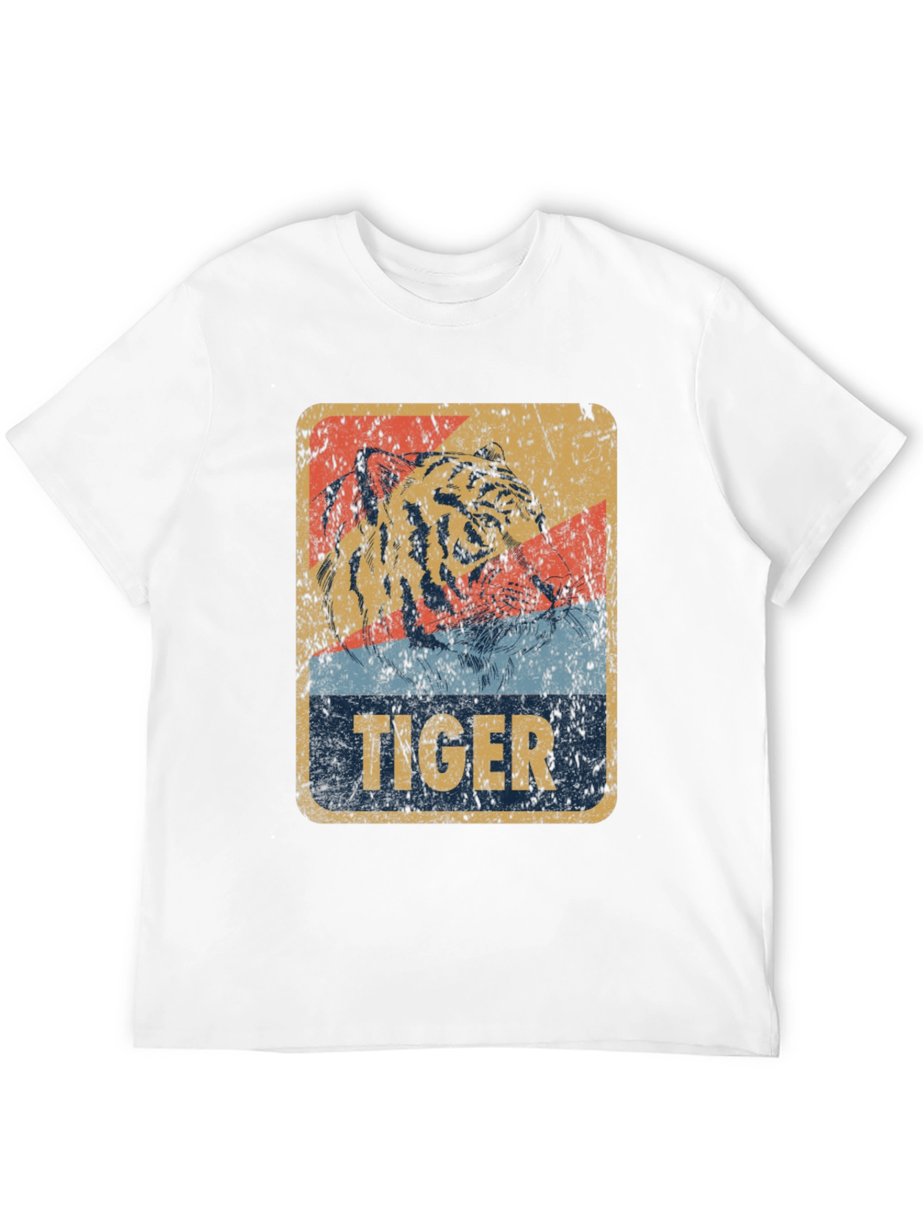 Black Vintage Tiger Graphic T-Shirt view 12