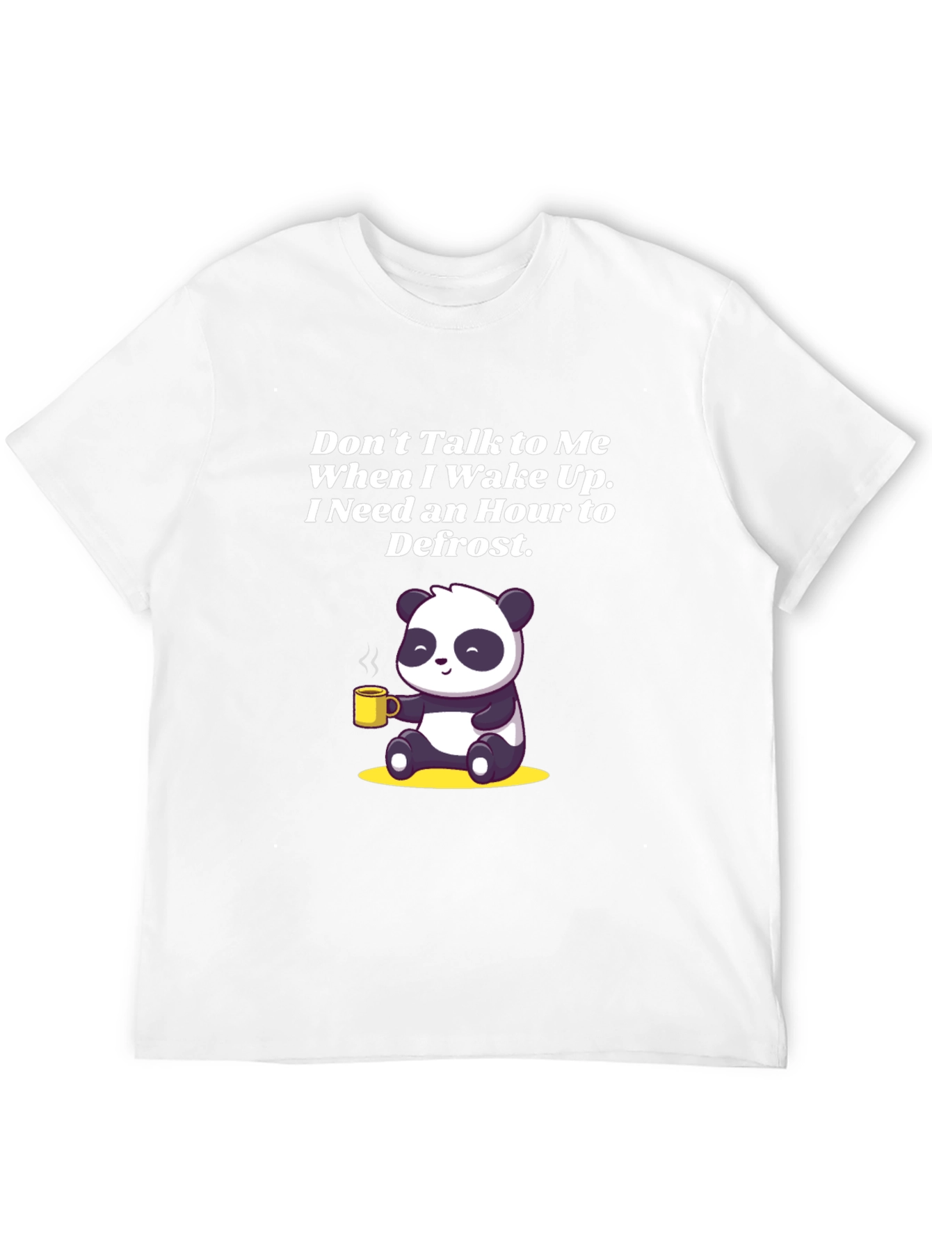 Black Funny Panda Coffee T-Shirt: Don't Talk to Me view 12