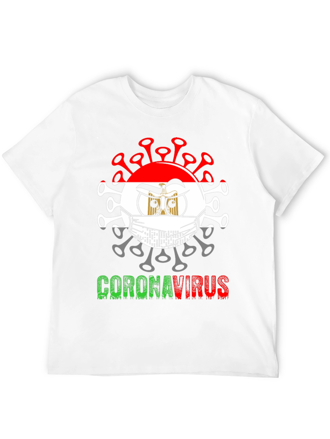 Black Egypt Corona Virus Graphic T-Shirt view 12