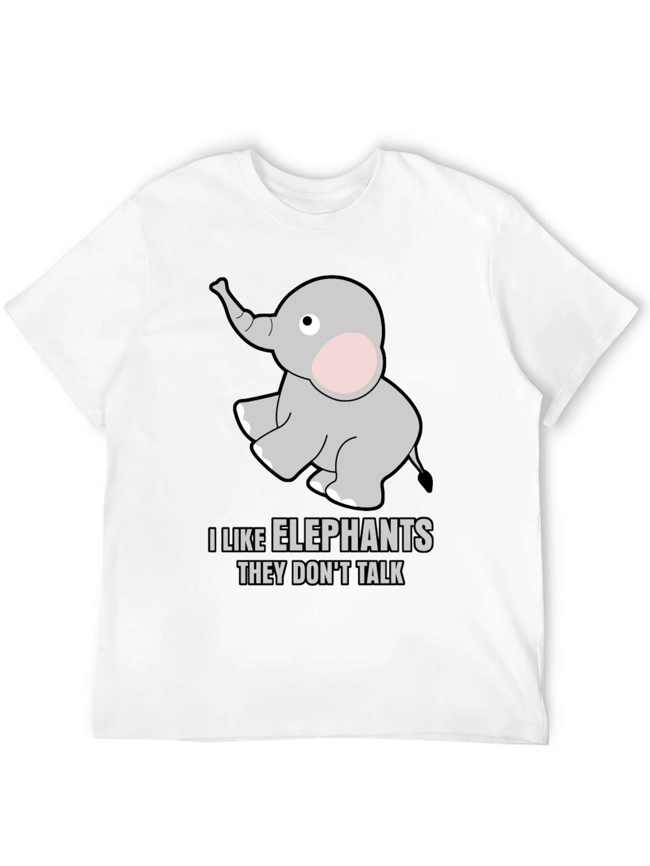 Black I Like Elephants T-Shirt view 12