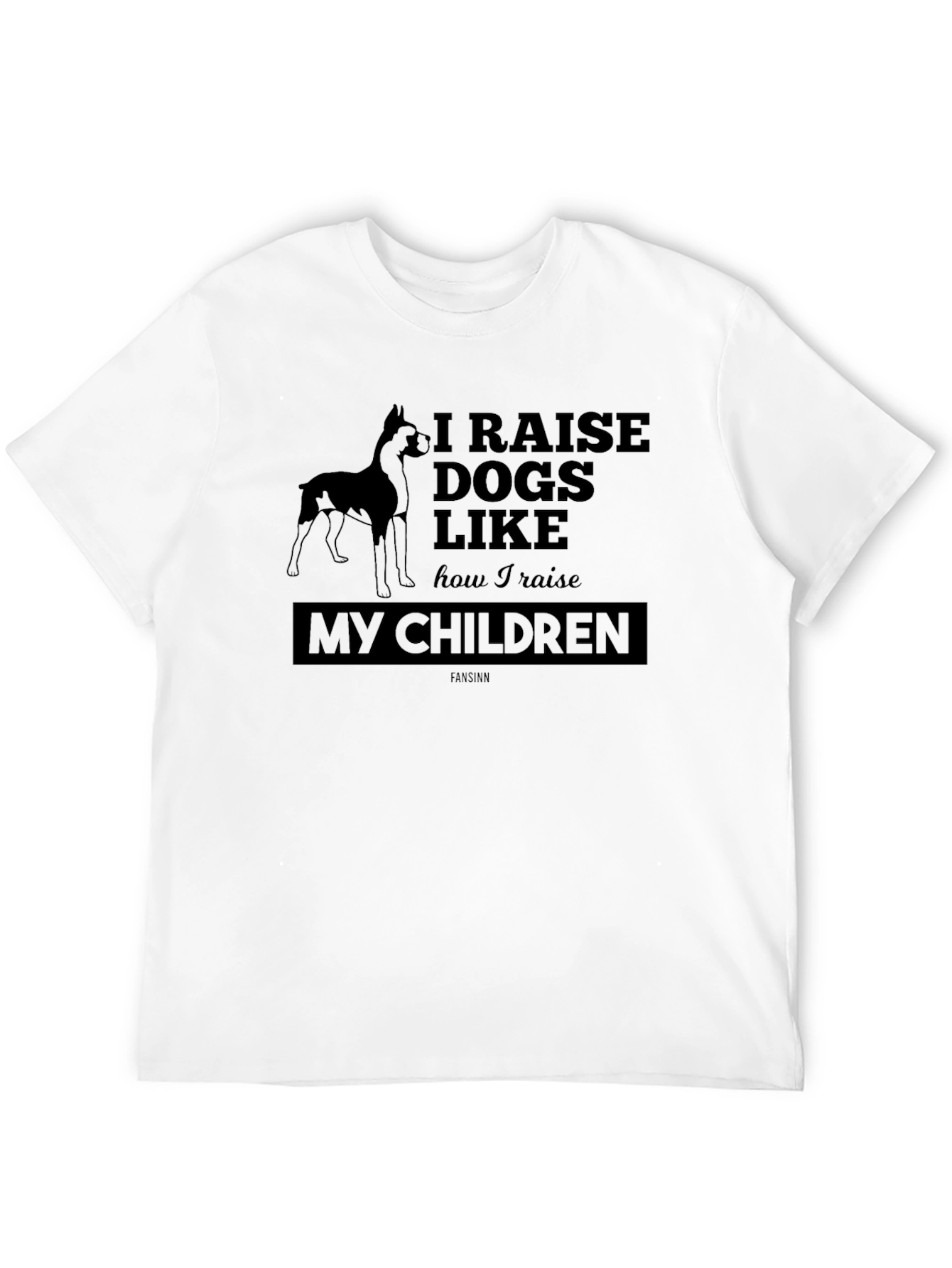 Black I Raise Dogs Like My Children Graphic Tee view 12