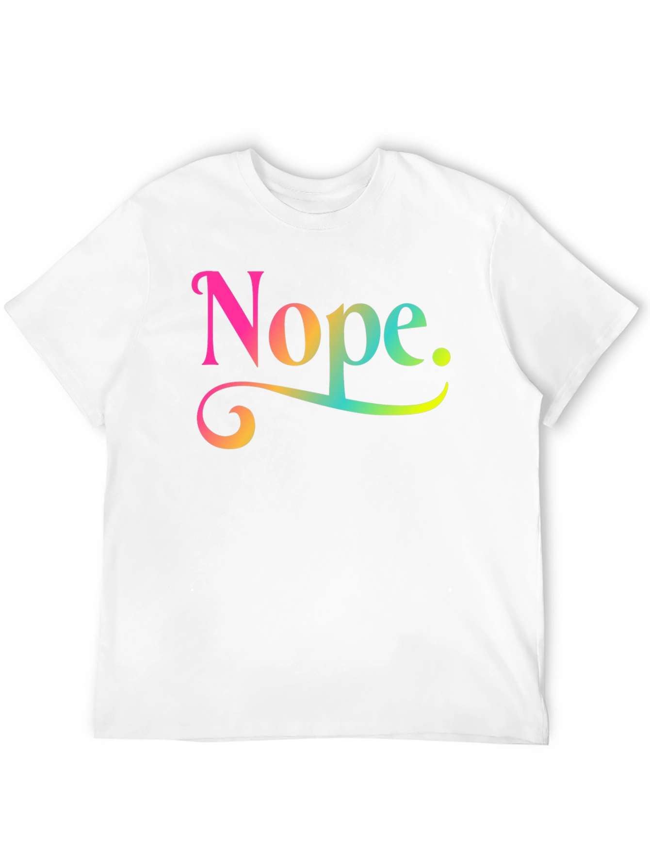 Black Nope Rainbow Text Graphic Novelty Tee view 12