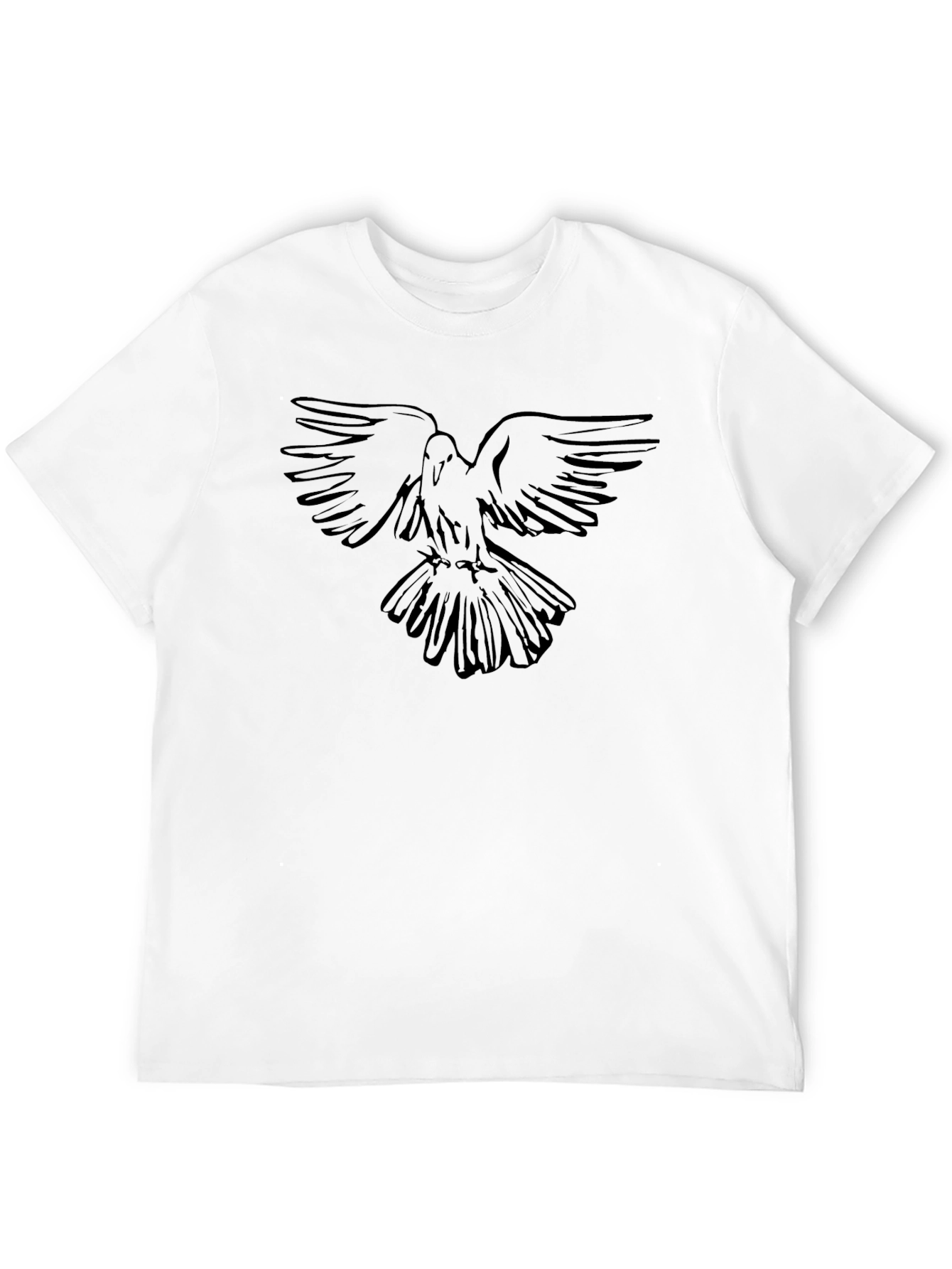 Black Men's Black Dove Graphic T-Shirt view 12