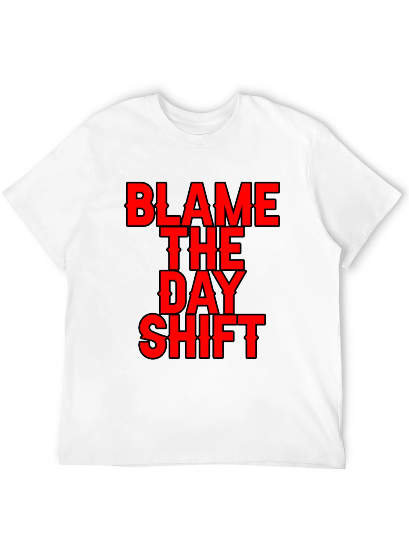 Black Blame the Day Shift T-Shirt - Black Tee view 12