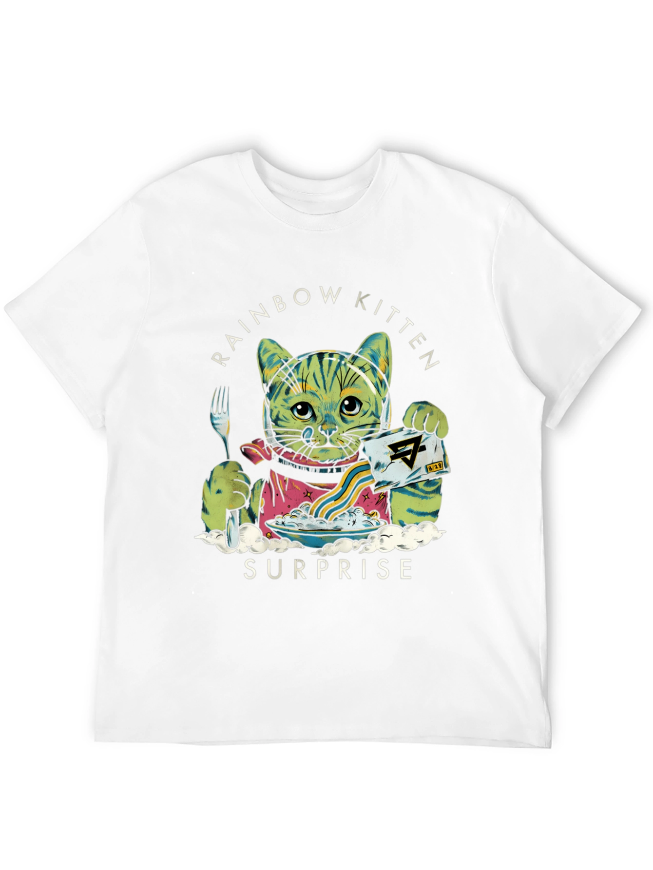 Black Rainbow Kitten Surprise Graphic Tee view 12